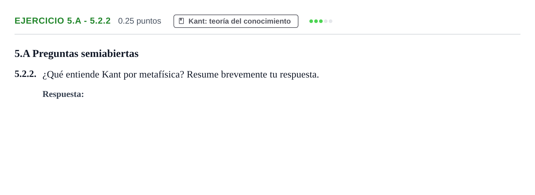 Enunciado: Ejercicio 5.A - 5.2.2 · Historia de la Filosofía PAU Murcia Ordinaria 2021