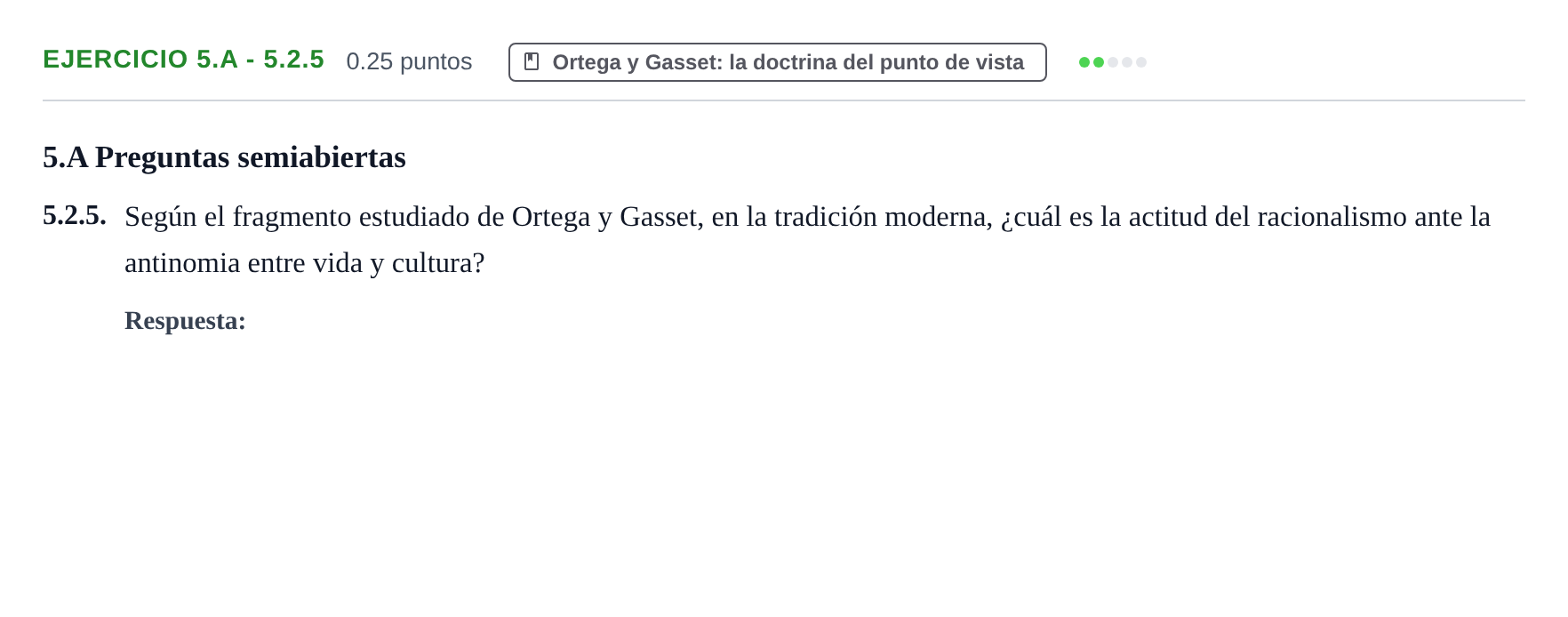 Enunciado: Ejercicio 5.A - 5.2.5 · Historia de la Filosofía PAU Murcia Ordinaria 2021