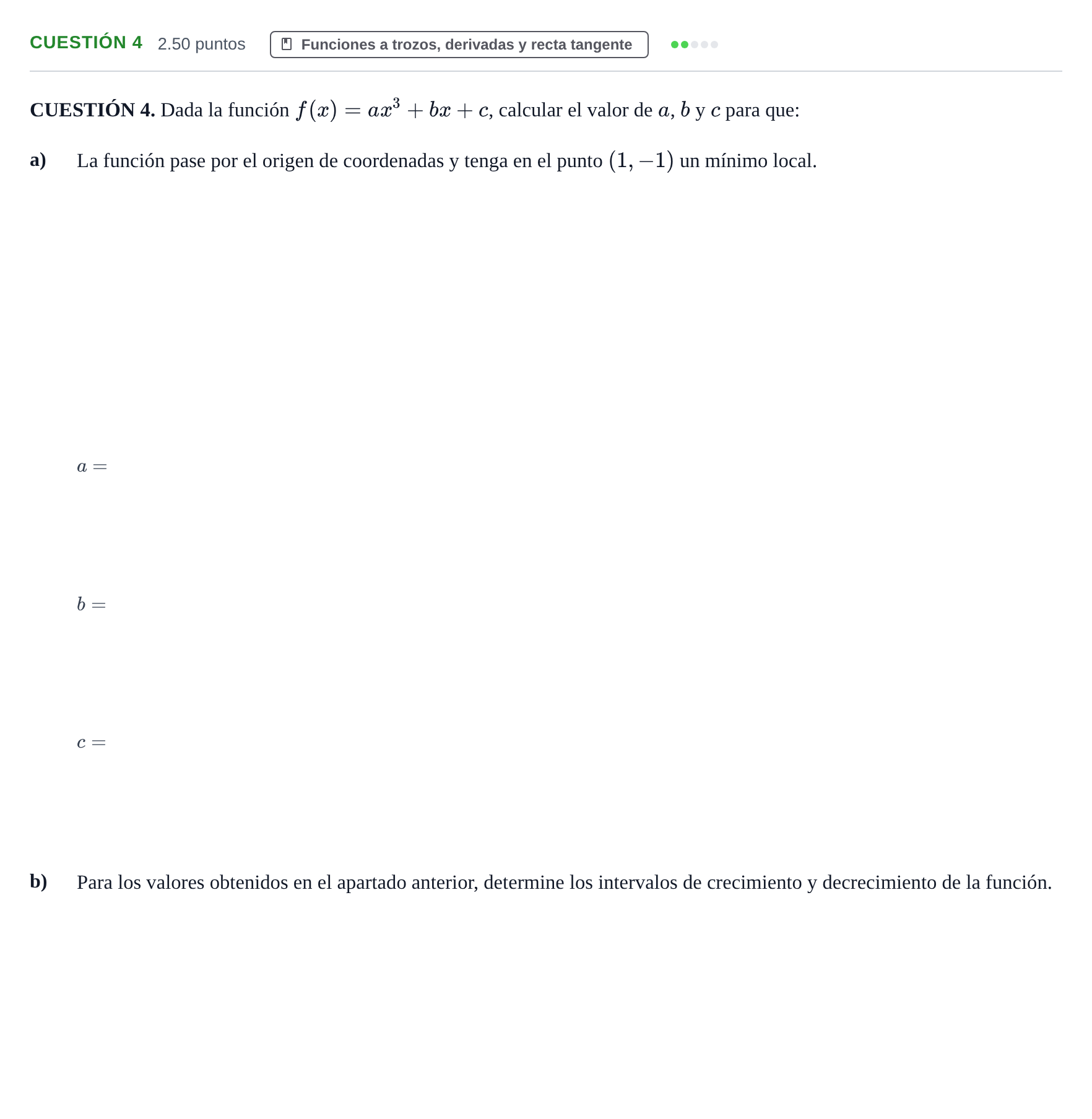 Enunciado: Cuestión 4 · Matemáticas aplicadas a las Ciencias Sociales II PAU Murcia Ordinaria 2021
