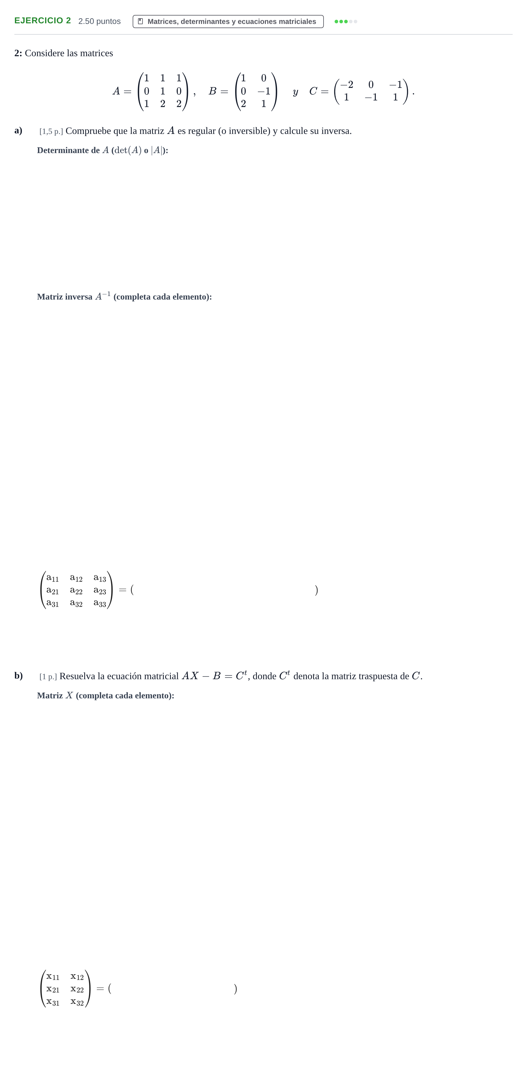 Enunciado: Problema 2 · Matemáticas II PAU Murcia Ordinaria 2021