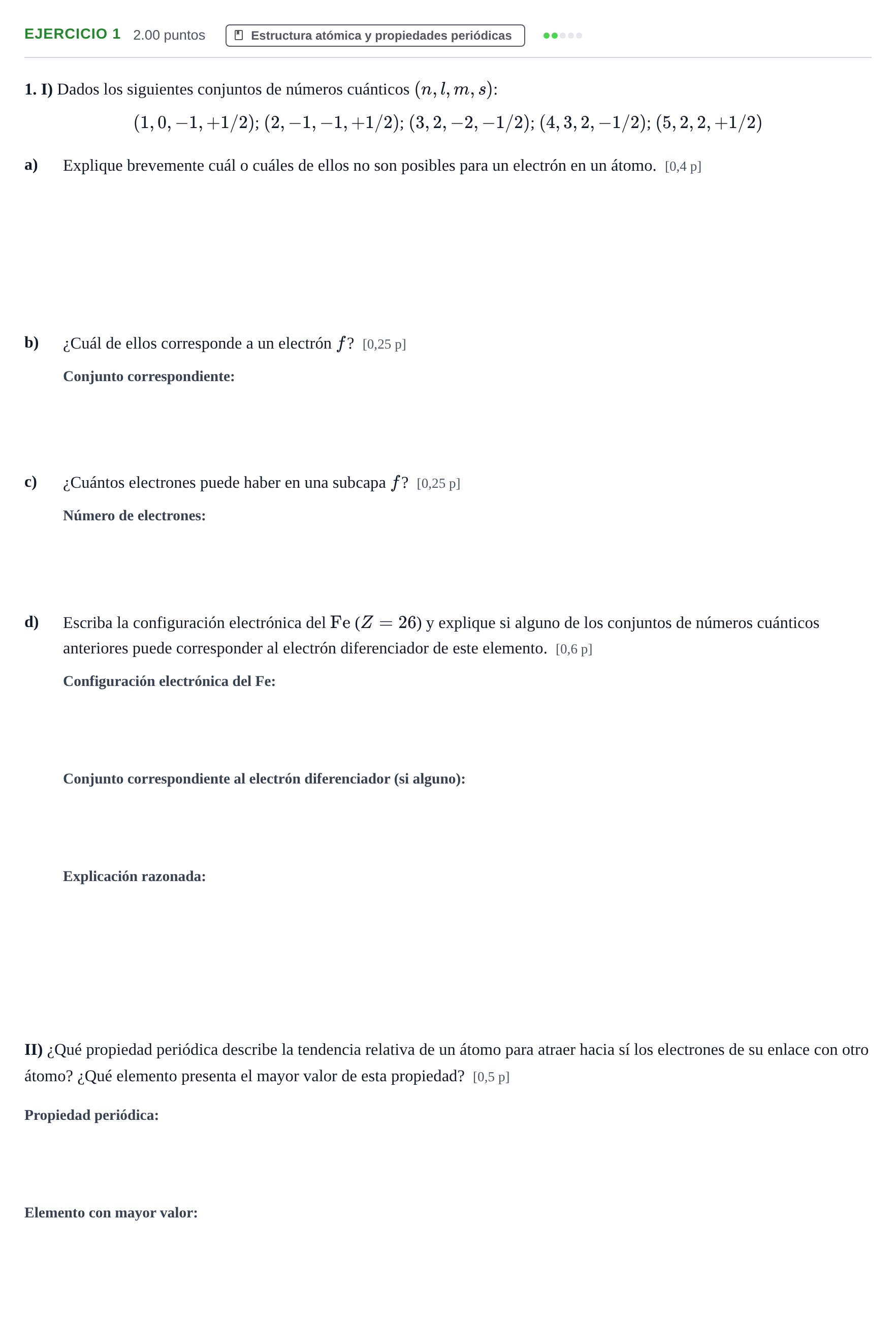 Enunciado: Problema 1 · Química PAU Murcia Ordinaria 2021