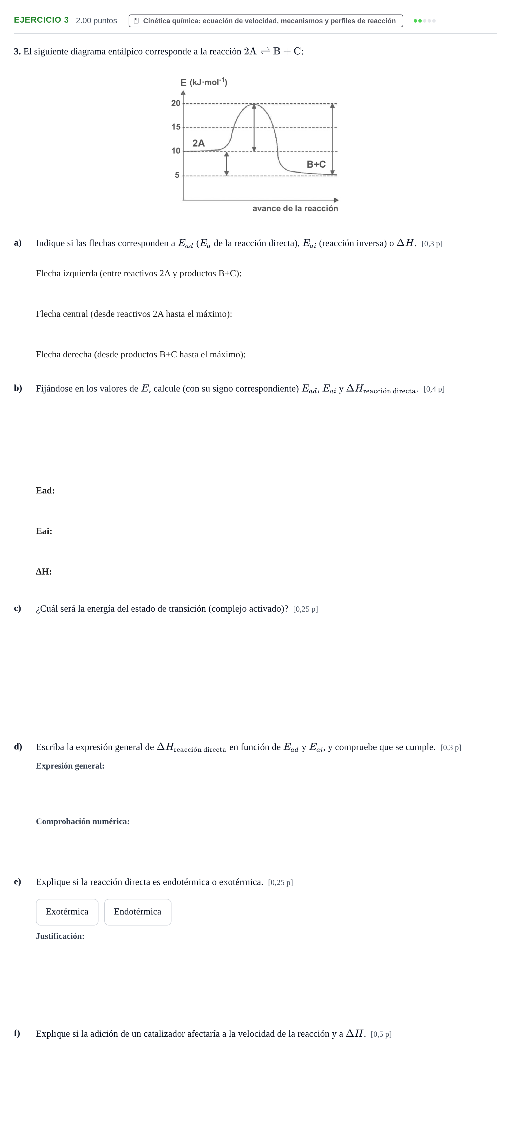 Enunciado: Problema 3 · Química PAU Murcia Ordinaria 2021