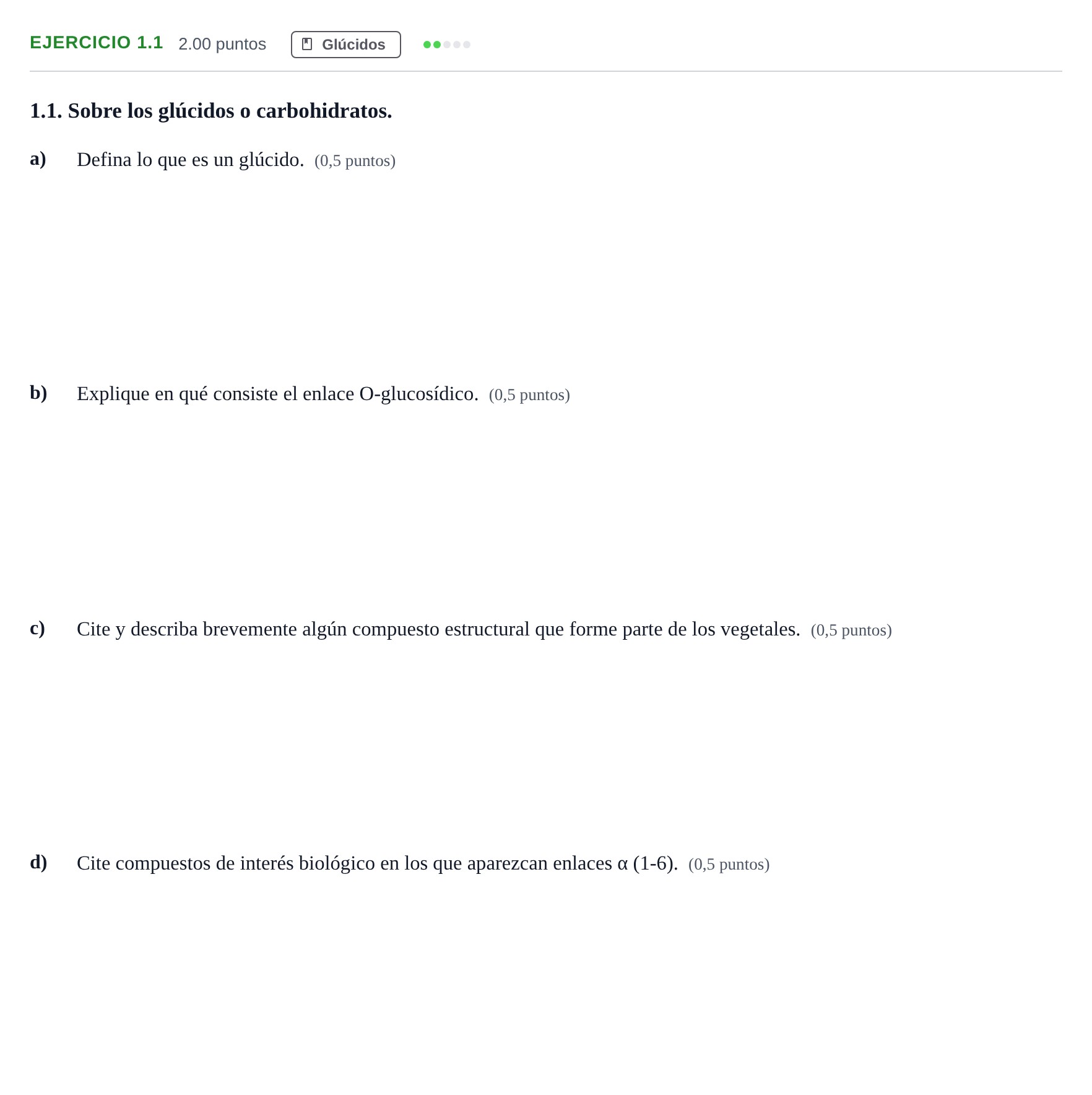 Enunciado: Ejercicio 1.1 · Biología PAU Murcia Extraordinaria 2021