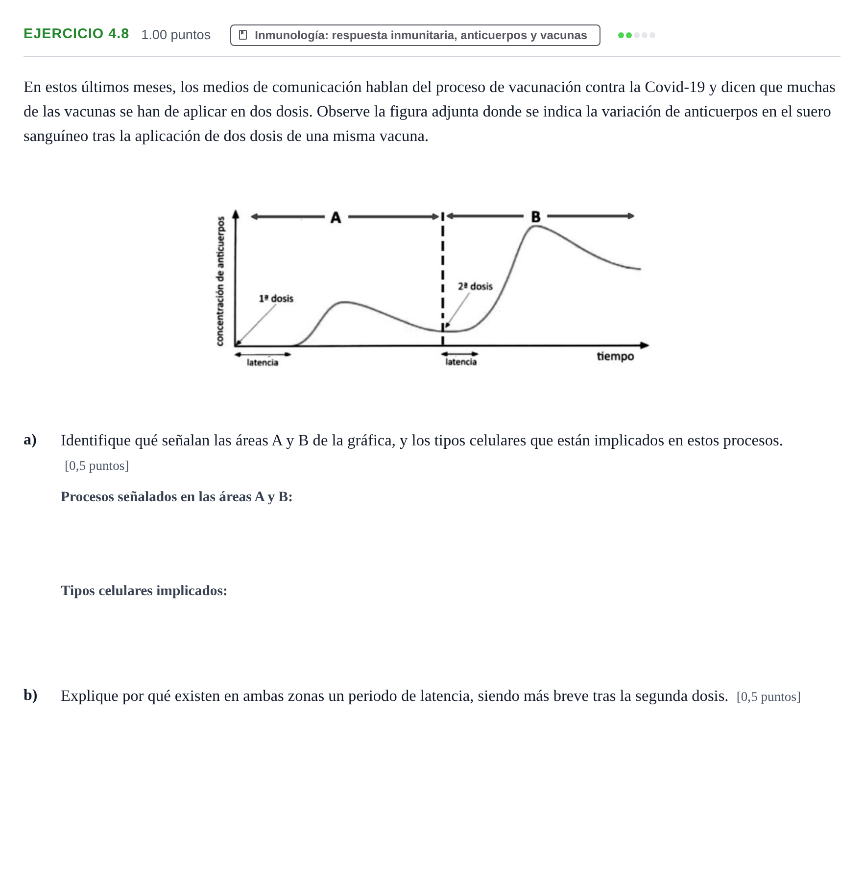 Enunciado: Ejercicio 4.8 · Biología PAU Murcia Extraordinaria 2021
