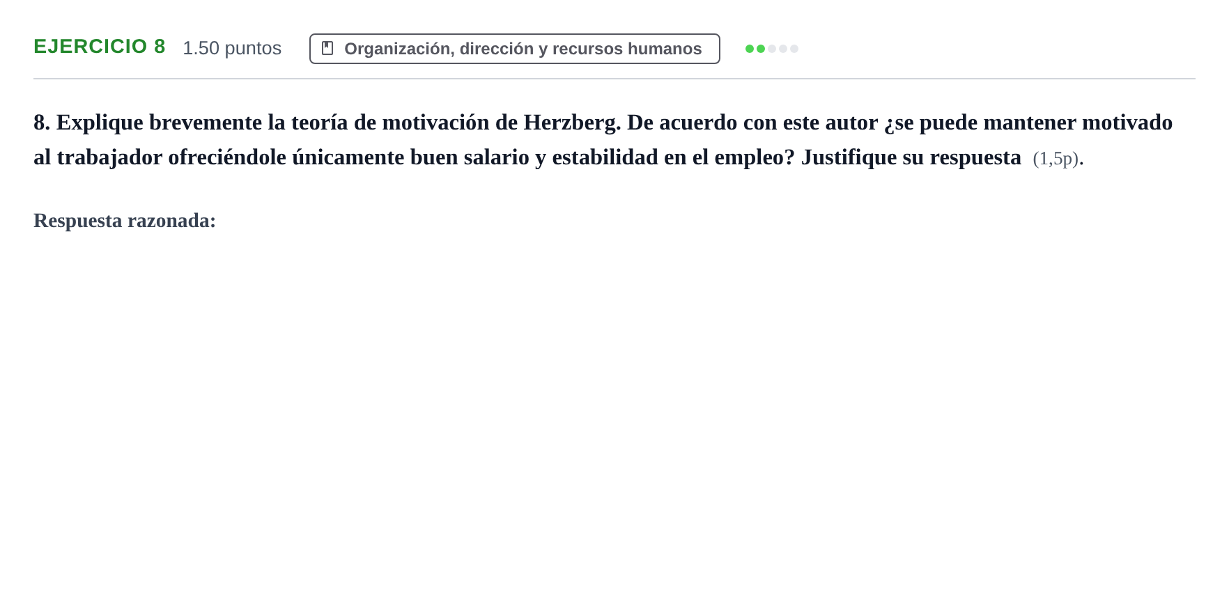 Enunciado: Problema 8 · Empresa y Diseño de Modelos de Negocio PAU Murcia Extraordinaria 2021