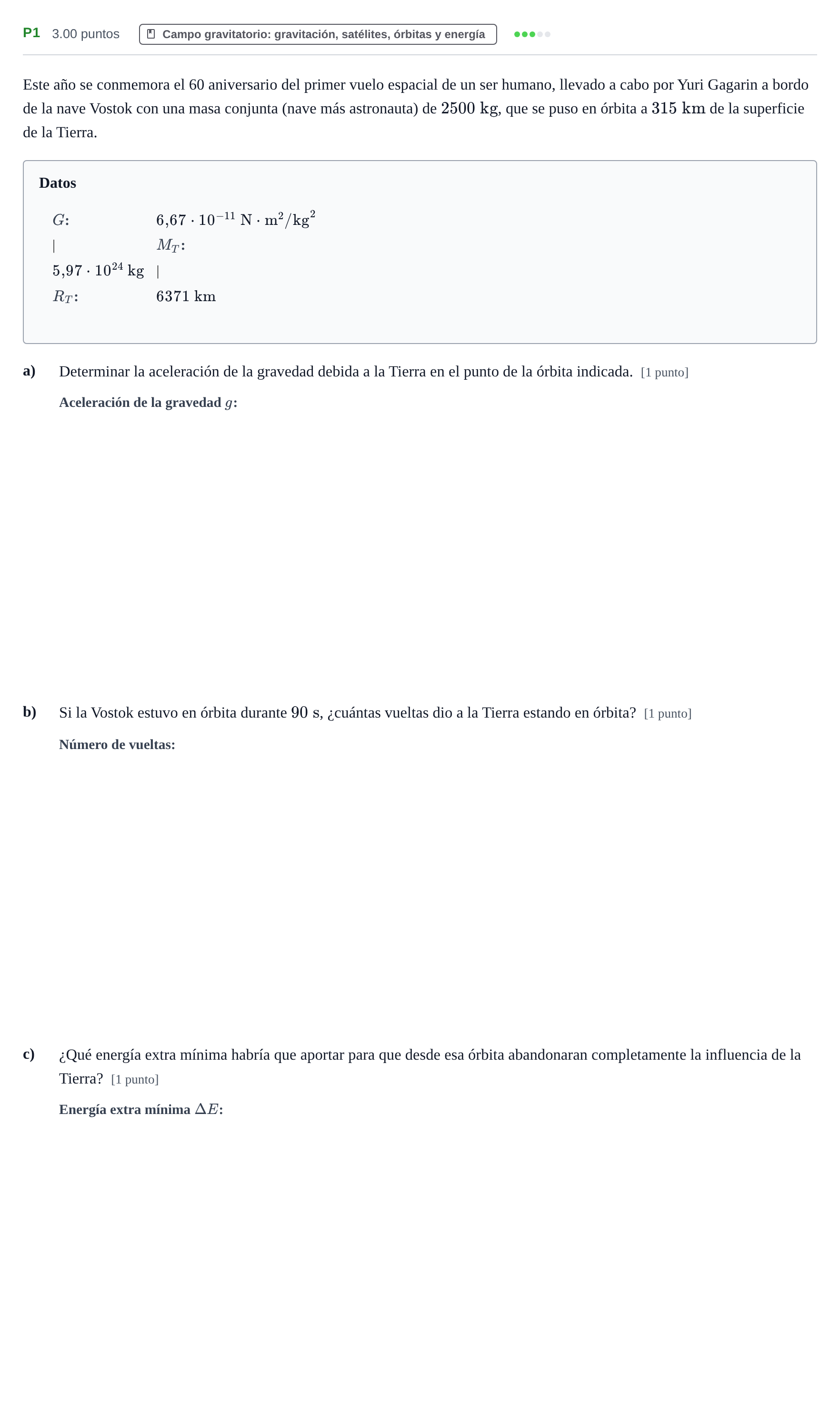 Enunciado: Ejercicio P1 · Física PAU Murcia Extraordinaria 2021