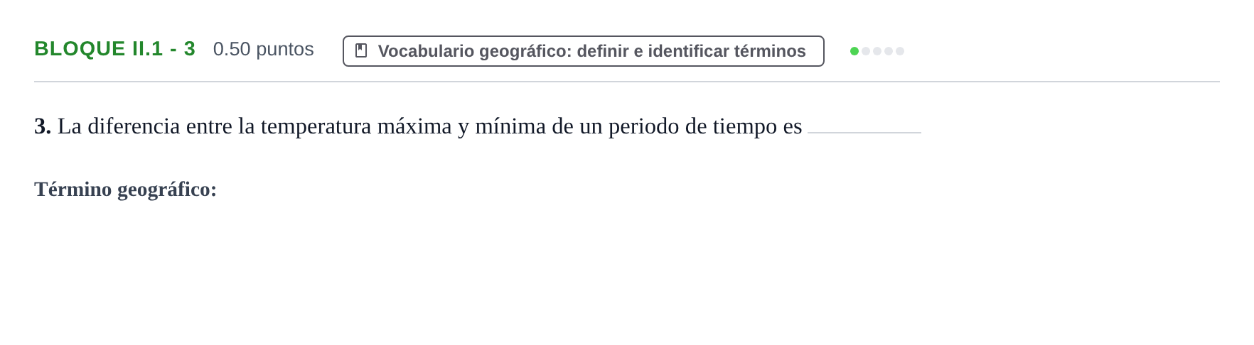 Enunciado: Bloque II.1 - 3 · Geografía PAU Murcia Extraordinaria 2021