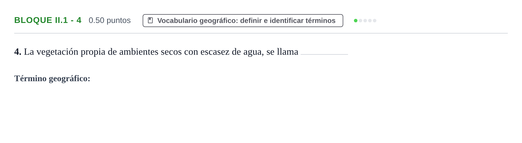 Enunciado: Bloque II.1 - 4 · Geografía PAU Murcia Extraordinaria 2021