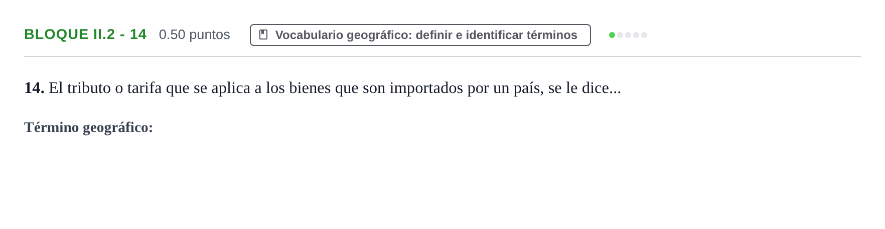 Enunciado: Bloque II.2 - 14 · Geografía PAU Murcia Extraordinaria 2021