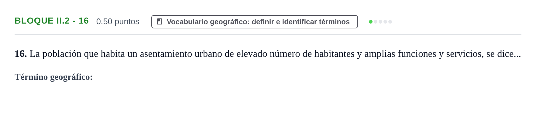Enunciado: Bloque II.2 - 16 · Geografía PAU Murcia Extraordinaria 2021