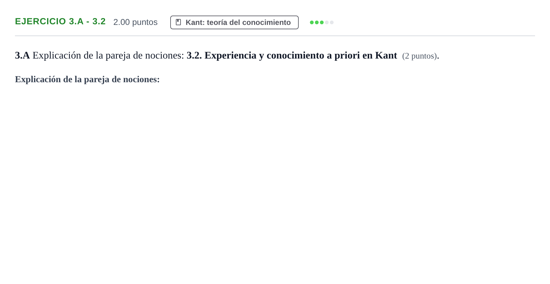 Enunciado: Ejercicio 3.A - 3.2 · Historia de la Filosofía PAU Murcia Extraordinaria 2021