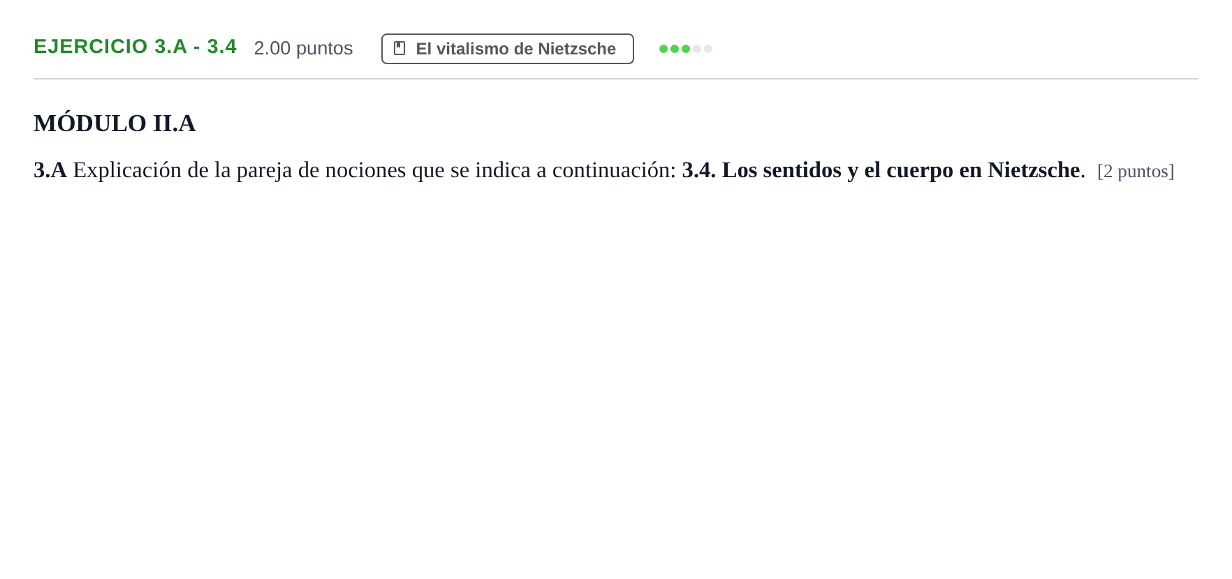 Enunciado: Ejercicio 3.A - 3.4 · Historia de la Filosofía PAU Murcia Extraordinaria 2021