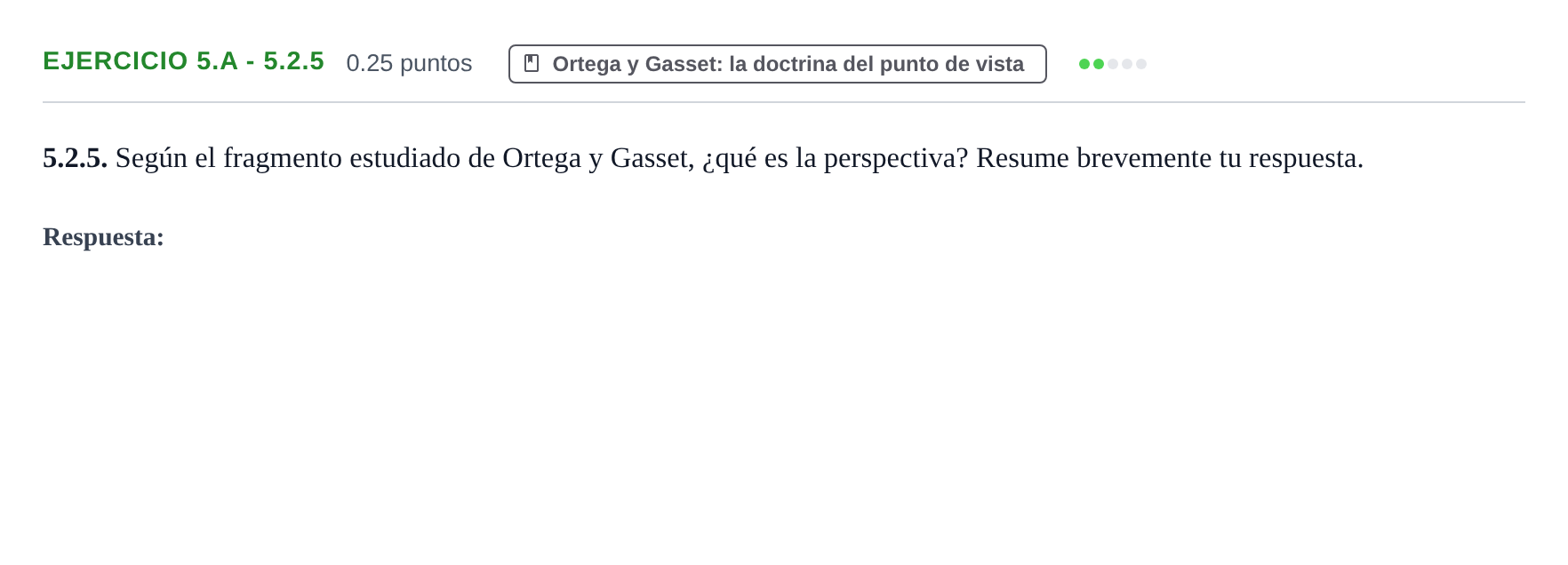 Enunciado: Ejercicio 5.A - 5.2.5 · Historia de la Filosofía PAU Murcia Extraordinaria 2021