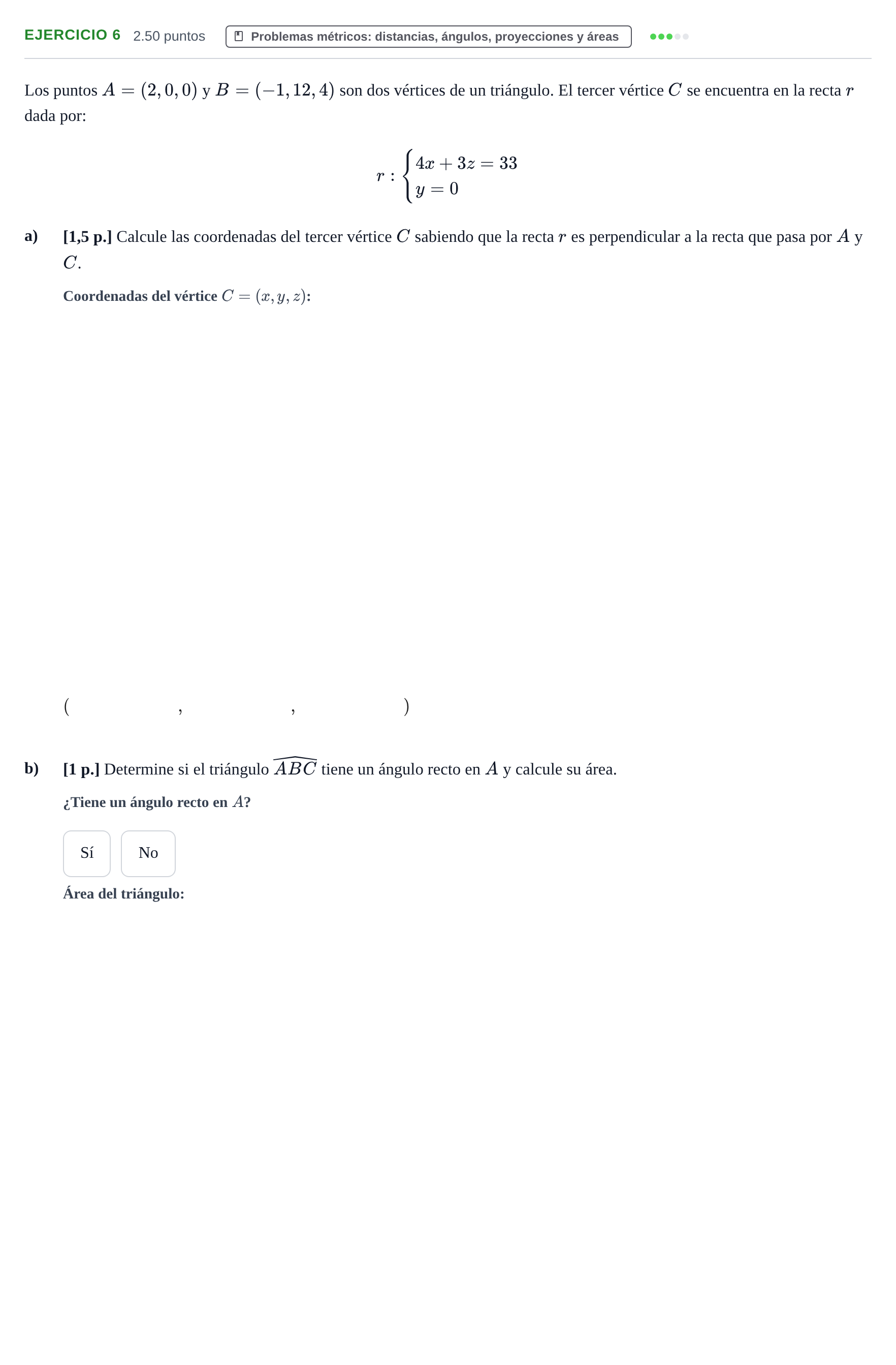 Enunciado: Problema 6 · Matemáticas II PAU Murcia Extraordinaria 2021
