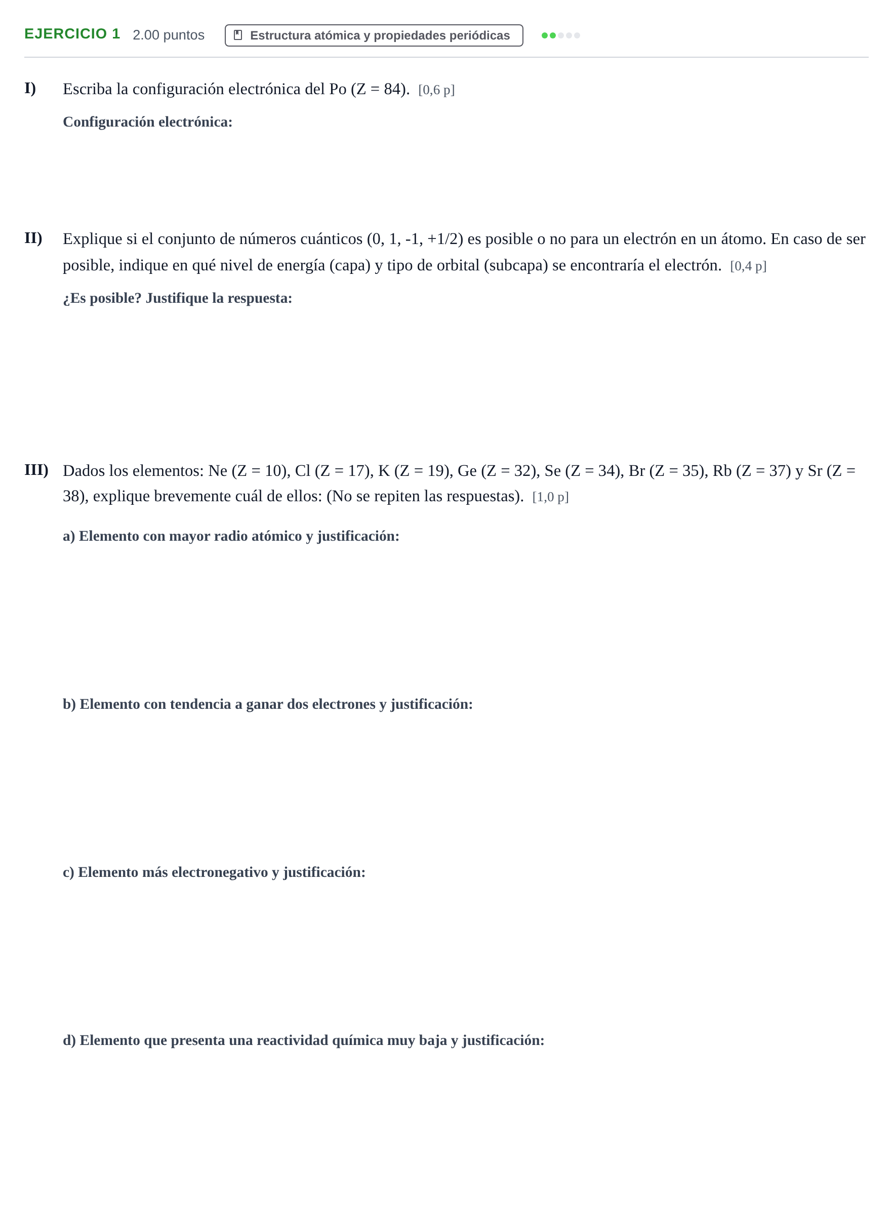 Enunciado: Problema 1 · Química PAU Murcia Extraordinaria 2021