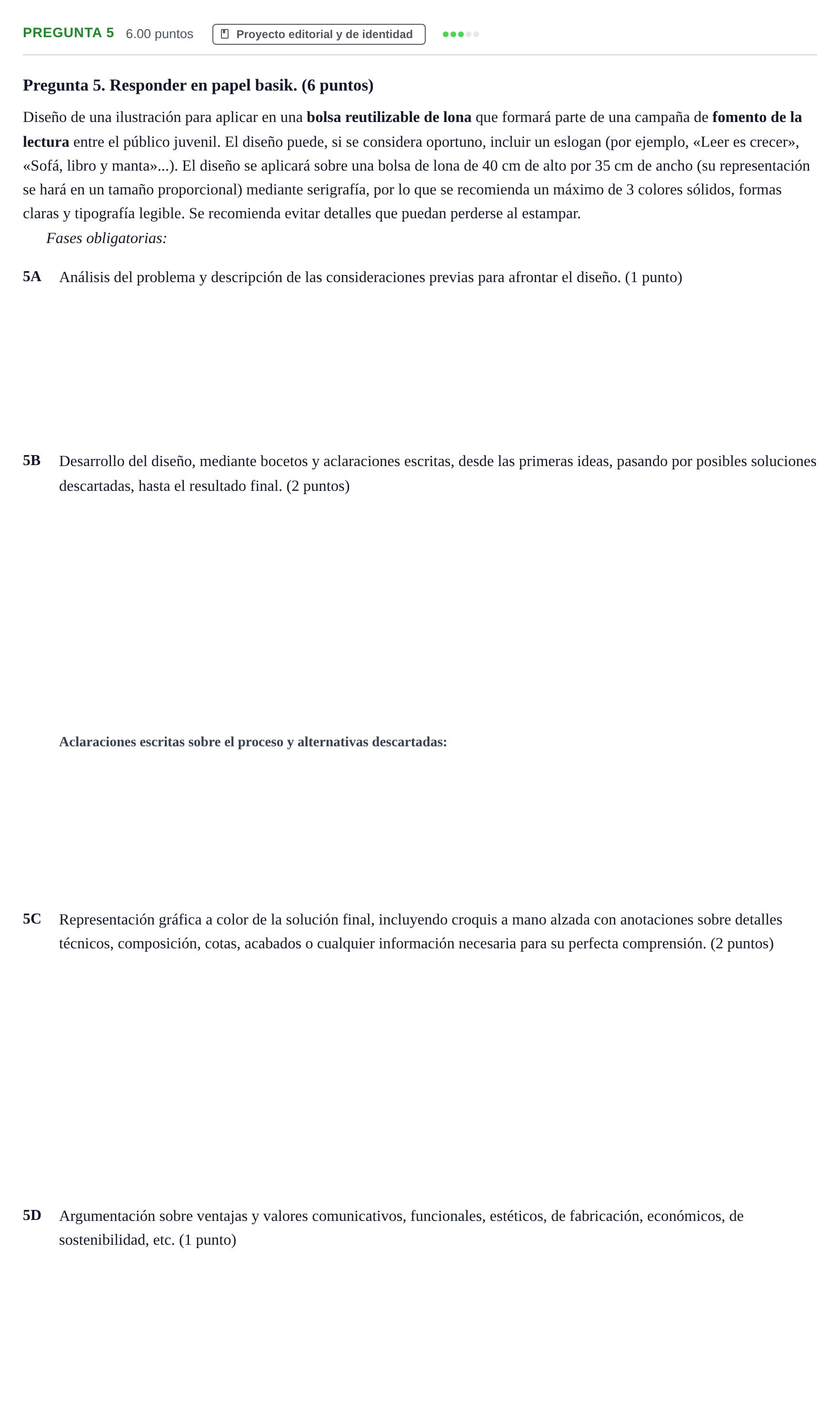 Enunciado: Pregunta 5 · Diseño PAU Asturias Extraordinaria 2026