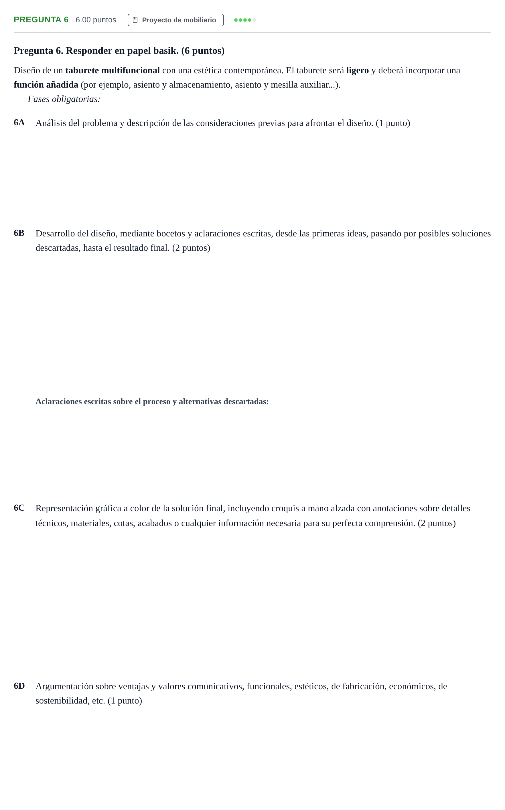 Enunciado: Pregunta 6 · Diseño PAU Asturias Extraordinaria 2026