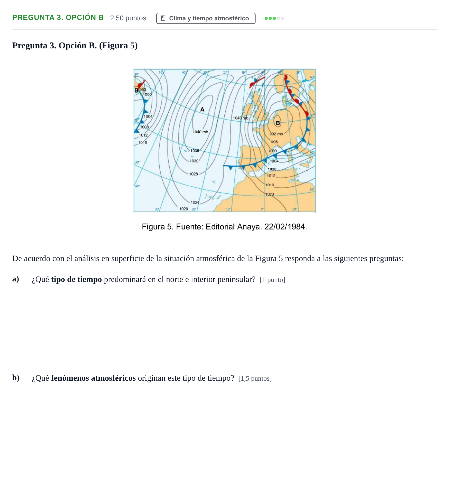 Enunciado: Pregunta 3. Opción B · Geografía PAU Asturias Extraordinaria 2026