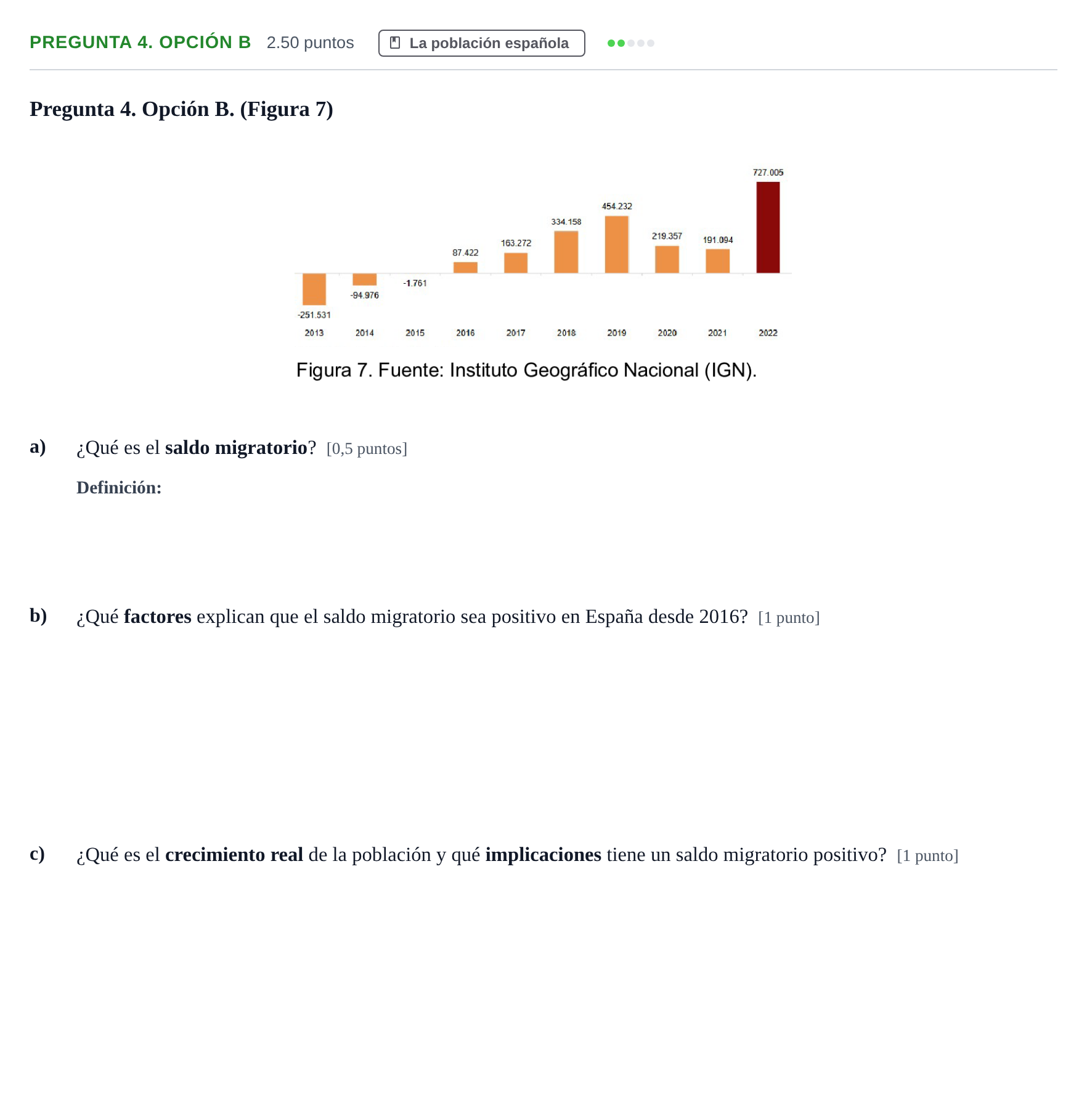 Enunciado: Pregunta 4. Opción B · Geografía PAU Asturias Extraordinaria 2026