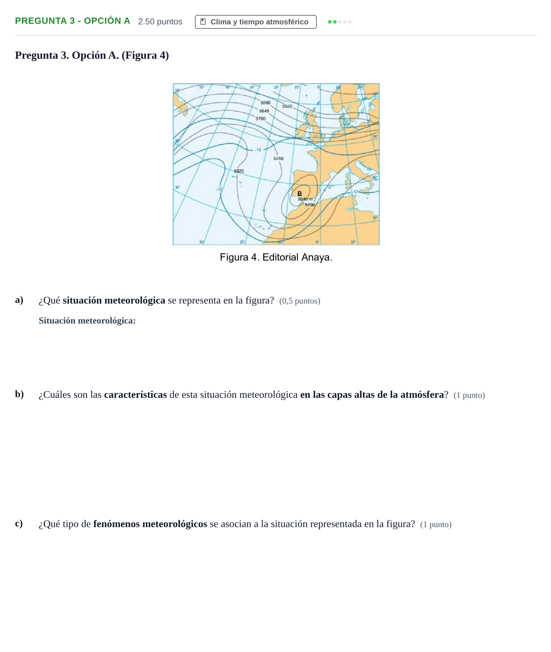 Enunciado: Pregunta 3 - Opción A · Geografía PAU Asturias Ordinaria 2026