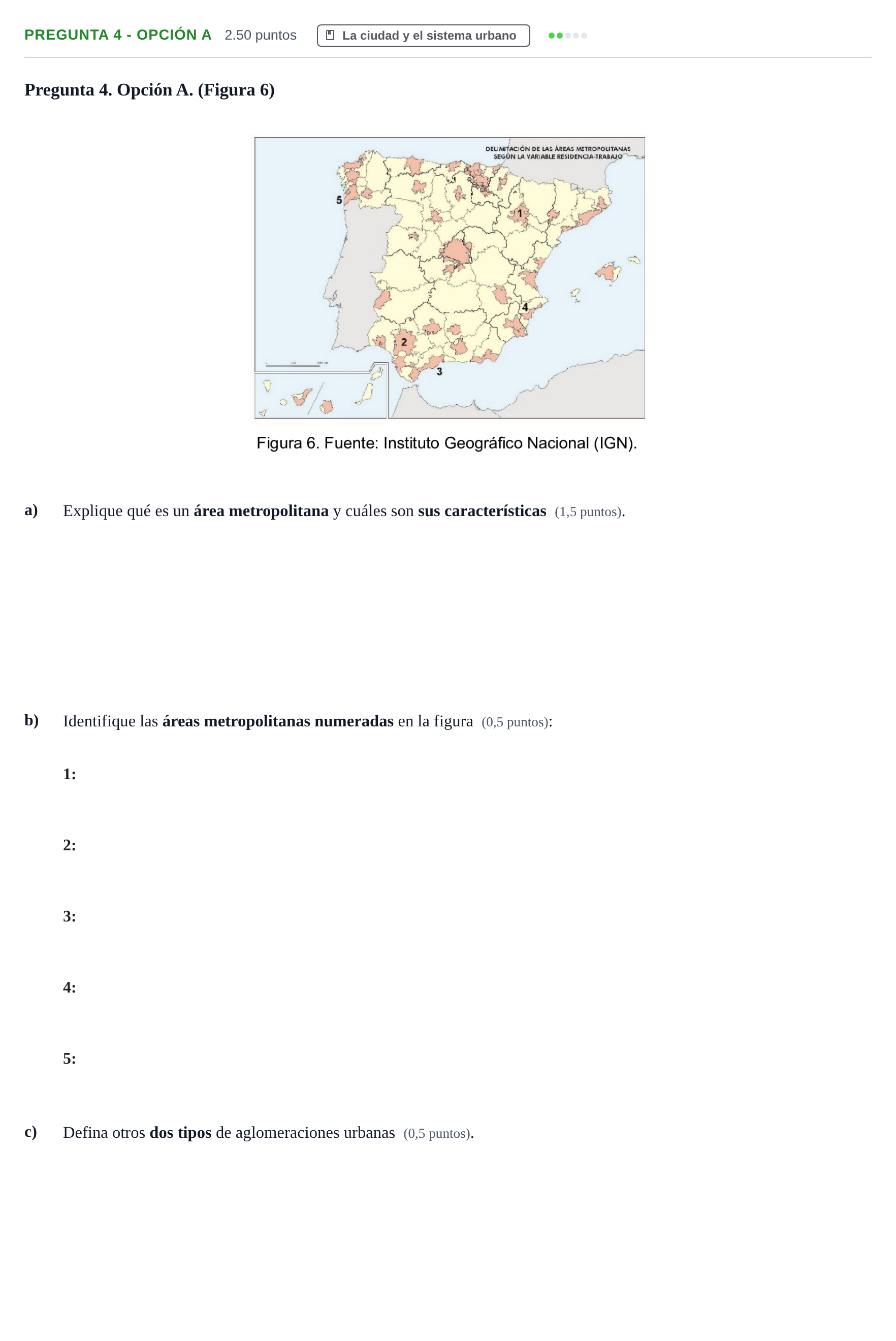 Enunciado: Pregunta 4 - Opción A · Geografía PAU Asturias Ordinaria 2026