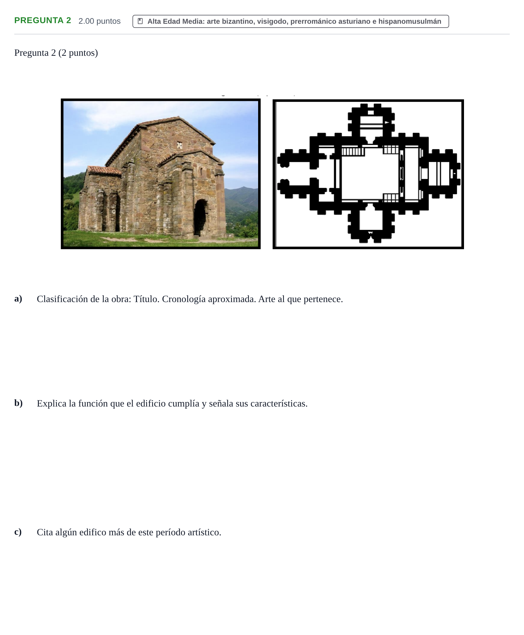 Enunciado: Pregunta 2 · Historia del Arte PAU Asturias Ordinaria 2026