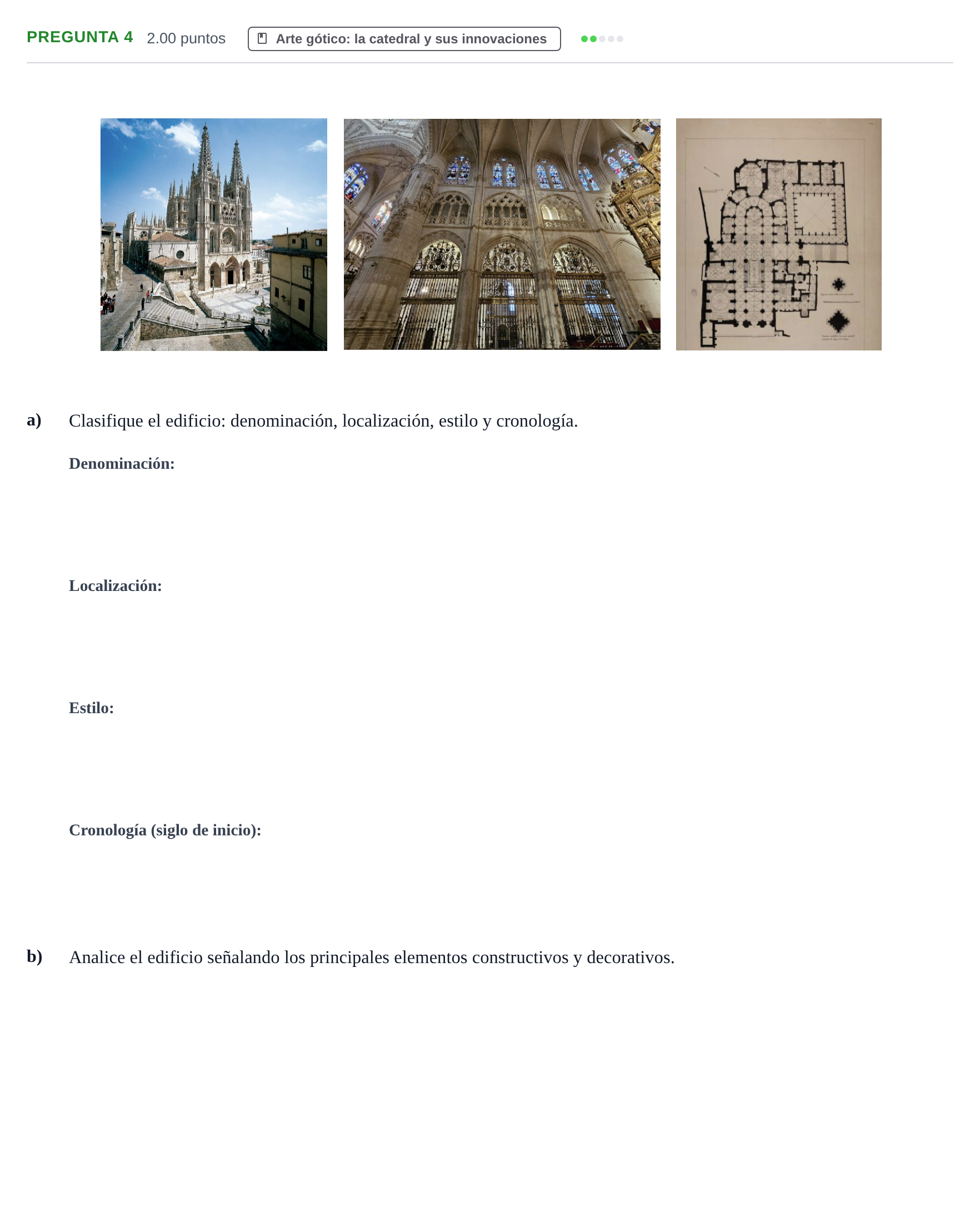 Enunciado: Pregunta 4 · Historia del Arte PAU Asturias Extraordinaria 2026