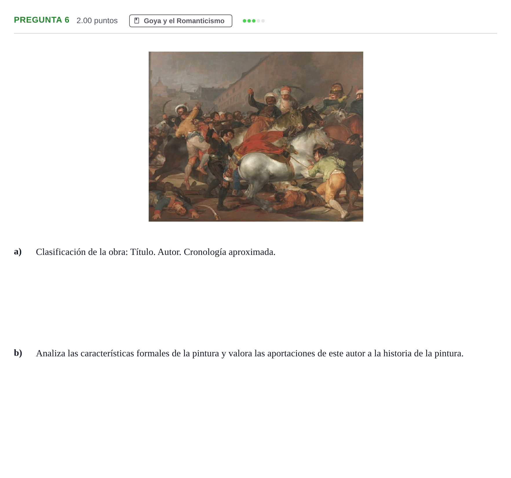 Enunciado: Pregunta 6 · Historia del Arte PAU Asturias Extraordinaria 2026