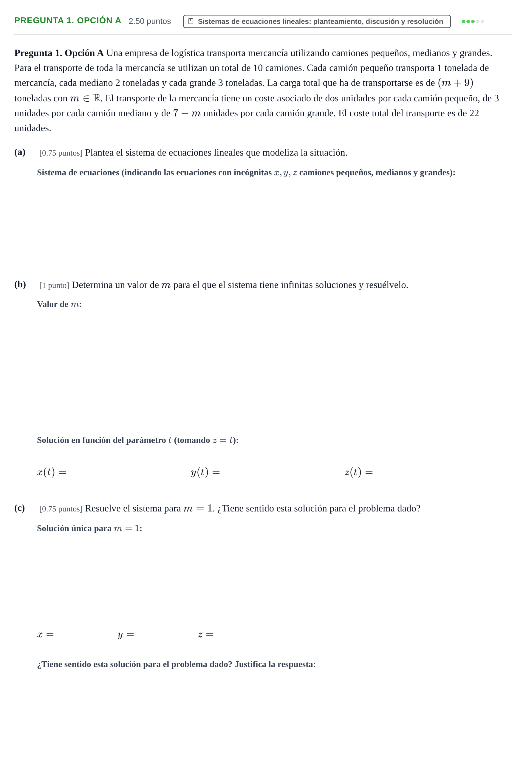 Enunciado: Pregunta 1. Opción A · Matemáticas II PAU Asturias Extraordinaria 2026