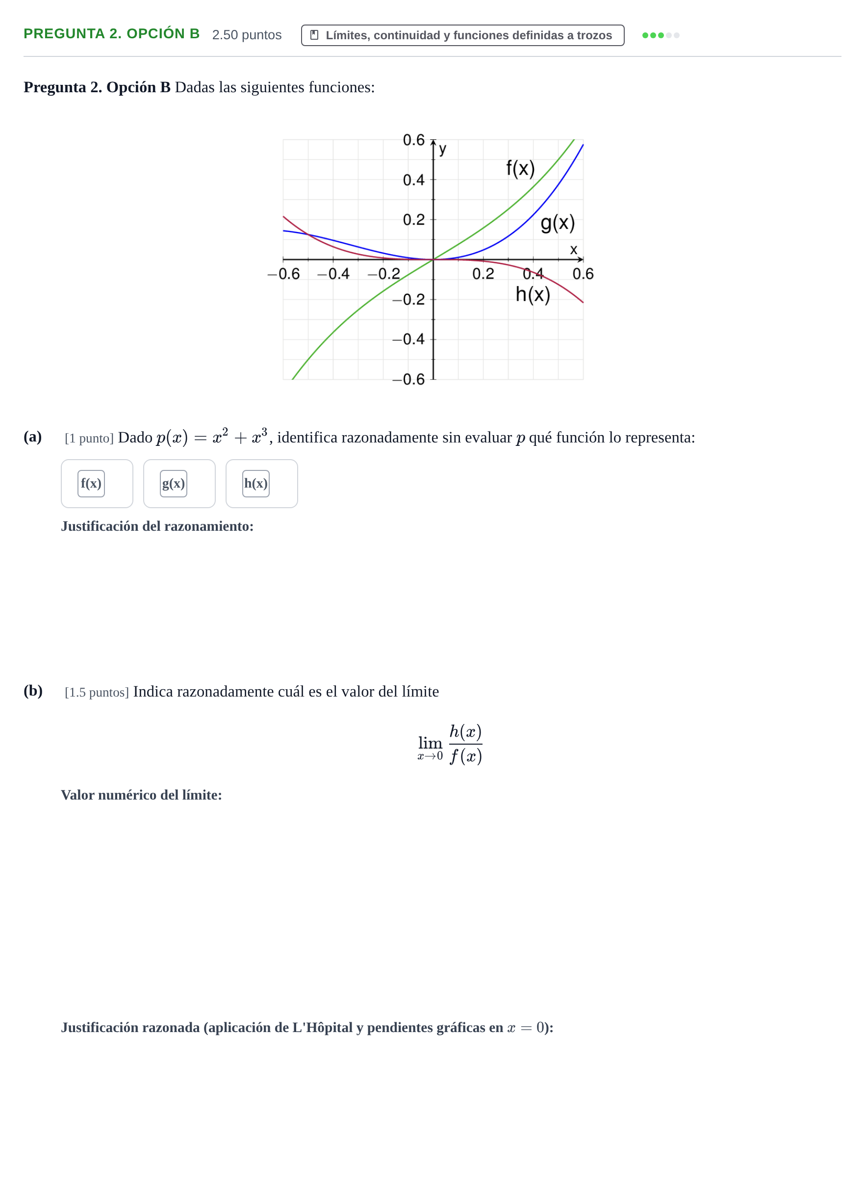 Enunciado: Pregunta 2. Opción B · Matemáticas II PAU Asturias Extraordinaria 2026