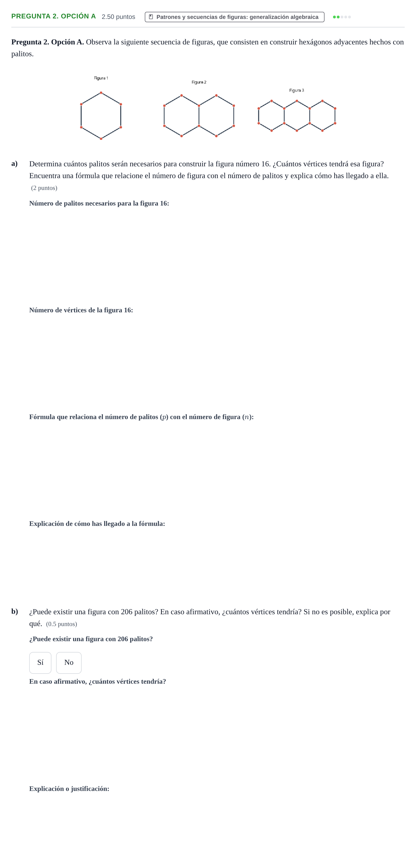 Enunciado: Pregunta 2. Opción A · Matemáticas aplicadas a las Ciencias Sociales II PAU Asturias Ordinaria 2026