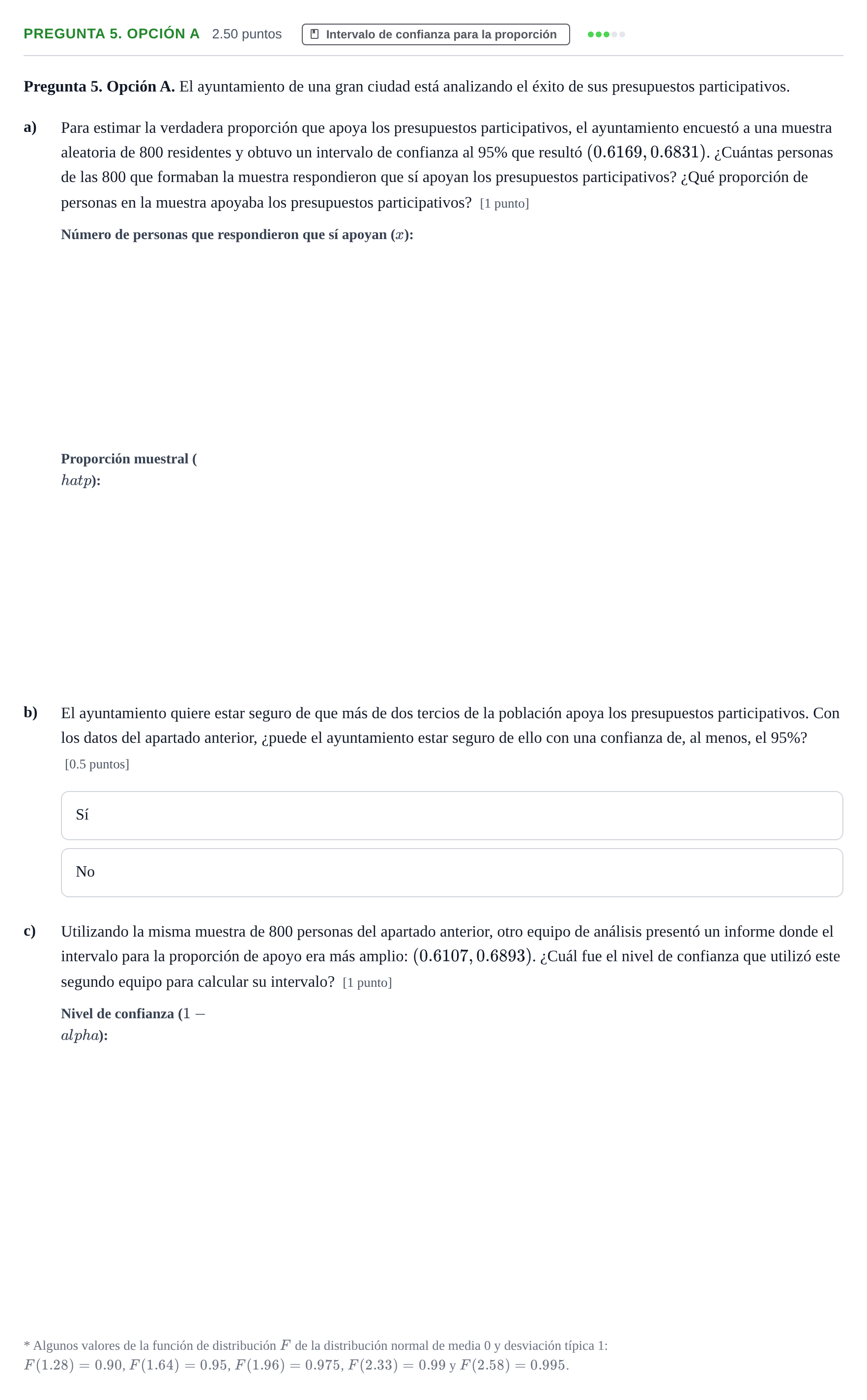 Enunciado: Pregunta 5. Opción A · Matemáticas aplicadas a las Ciencias Sociales II PAU Asturias Ordinaria 2026