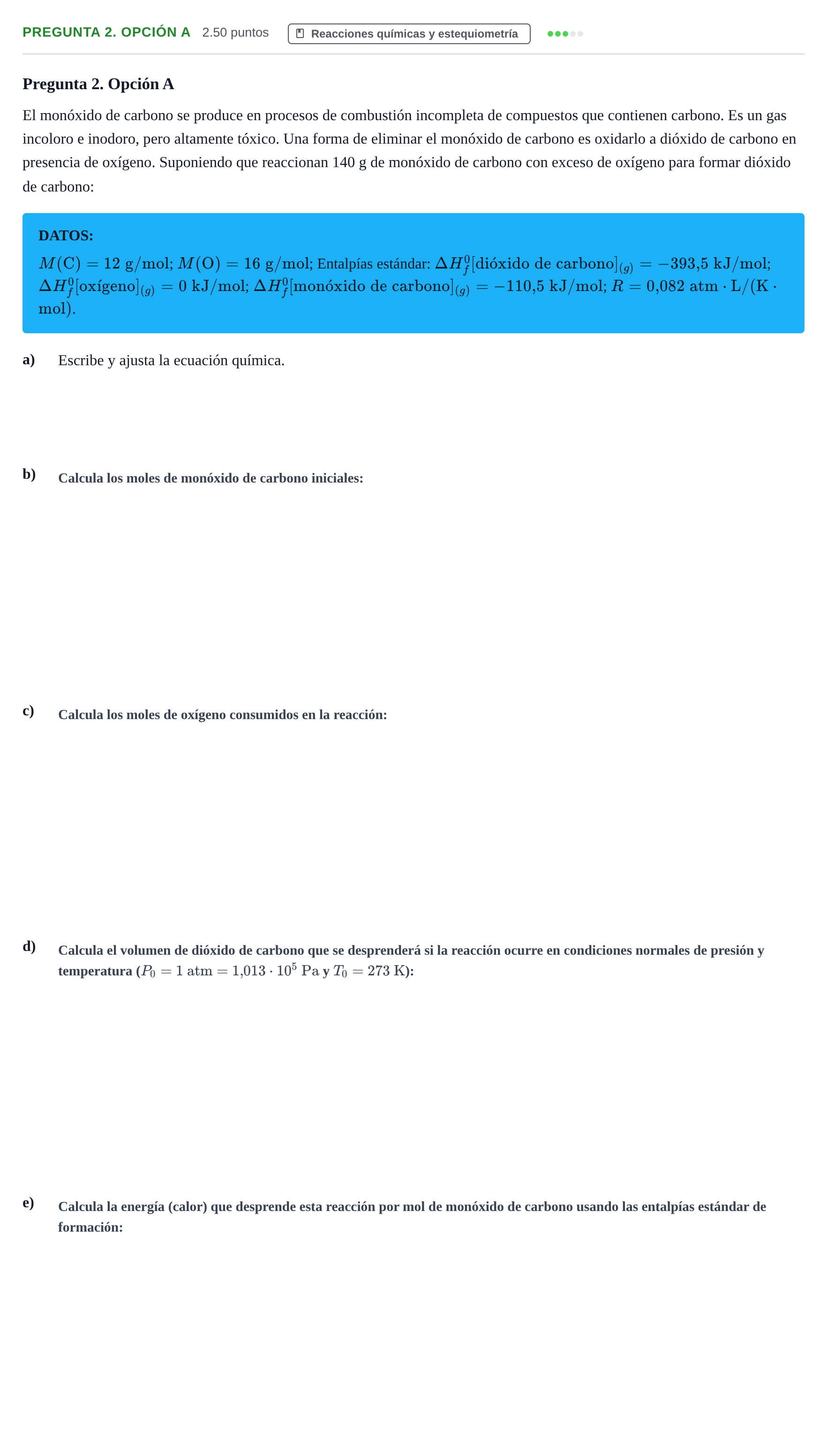 Enunciado: Pregunta 2. Opción A · Ciencias Generales PAU Asturias Extraordinaria 2026