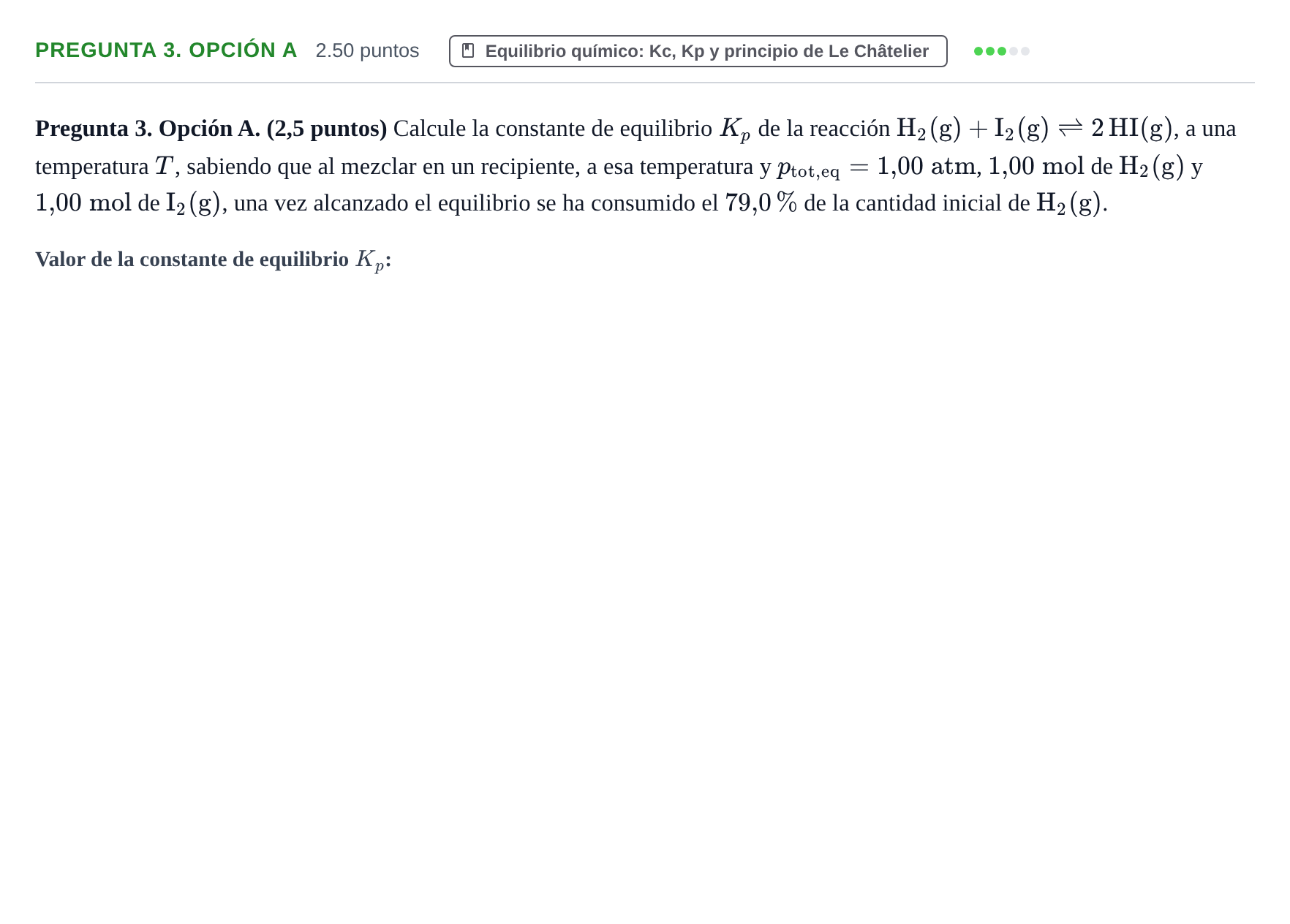 Enunciado: Pregunta 3. Opción A · Química PAU Asturias Ordinaria 2026