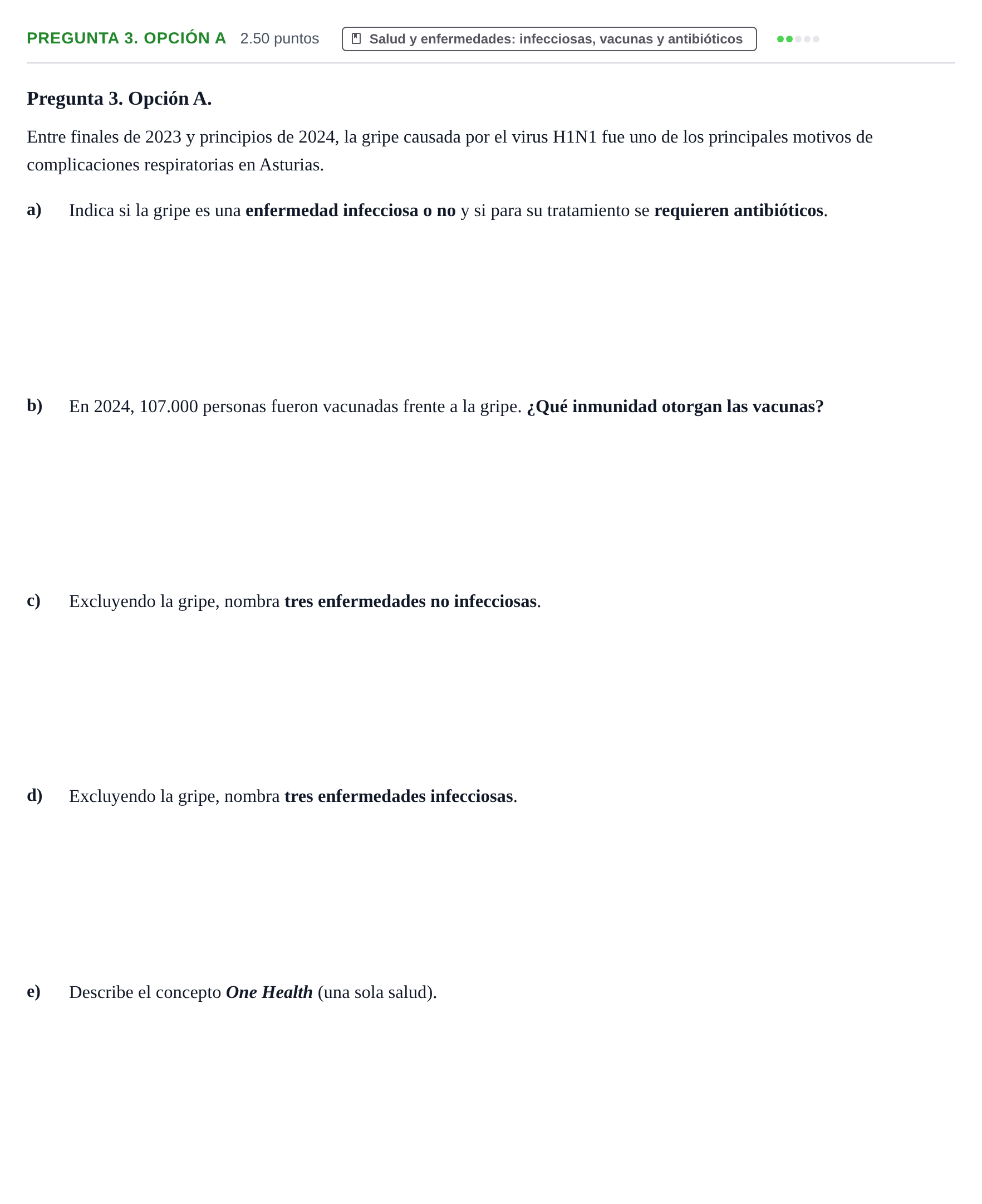Enunciado: Pregunta 3. Opción A · Ciencias Generales PAU Asturias Ordinaria 2026