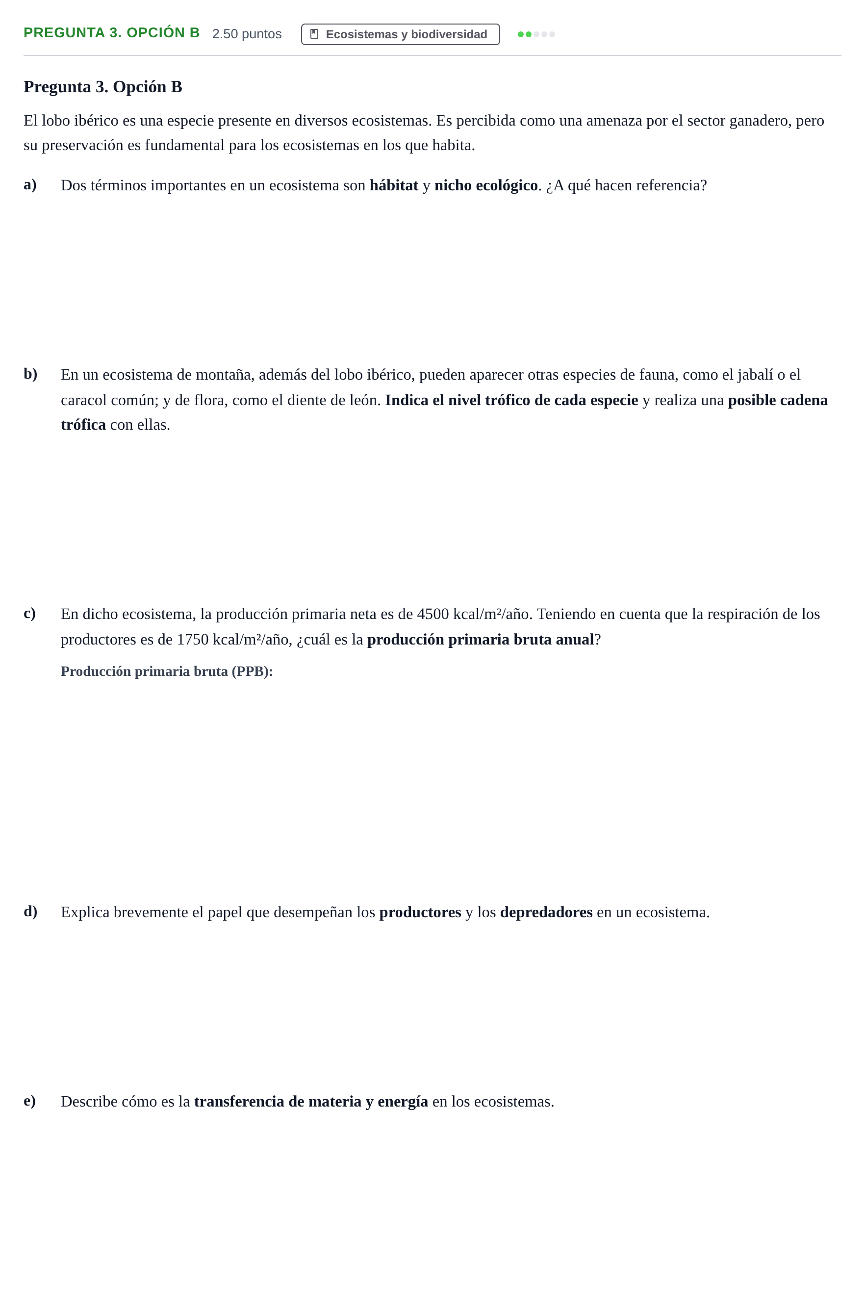 Enunciado: Pregunta 3. Opción B · Ciencias Generales PAU Asturias Ordinaria 2026