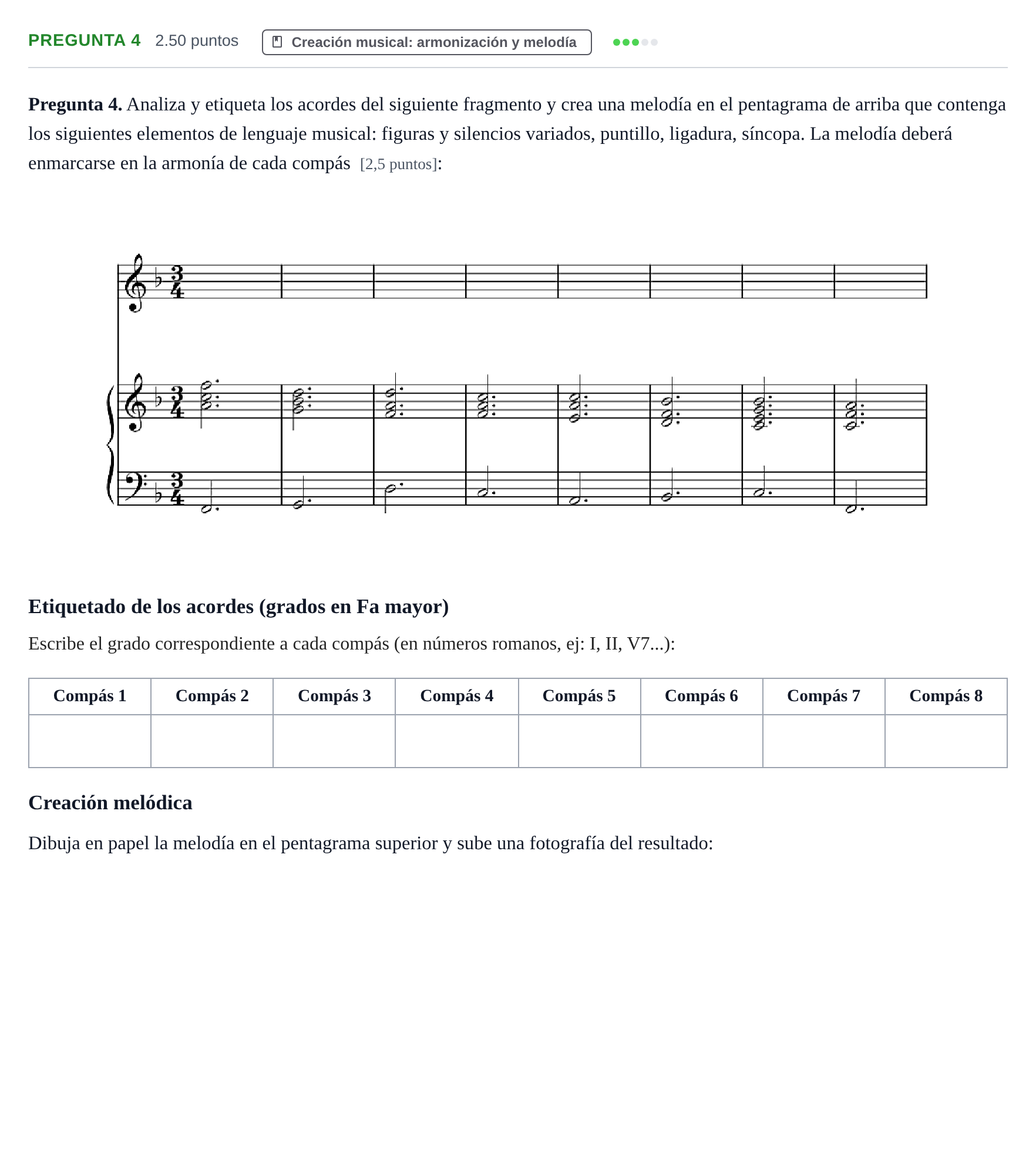 Enunciado: Pregunta 4 · Análisis Musical II PAU Asturias Ordinaria 2026
