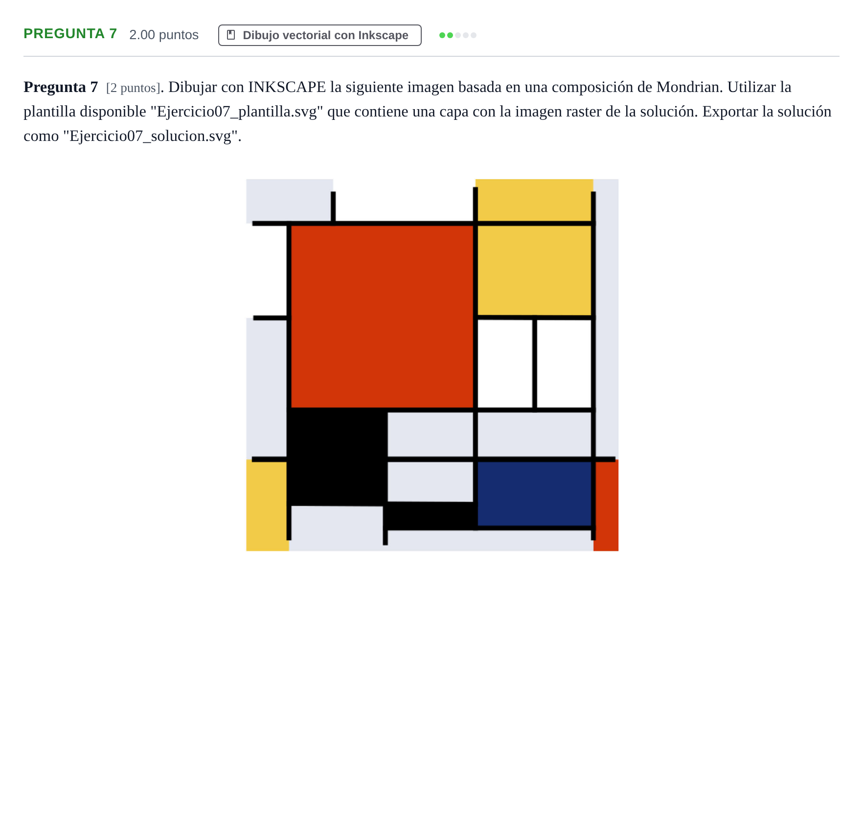 Enunciado: Pregunta 7 · Dibujo Técnico Aplicado a las Artes Plásticas y al Diseño PAU Asturias Extraordinaria 2026
