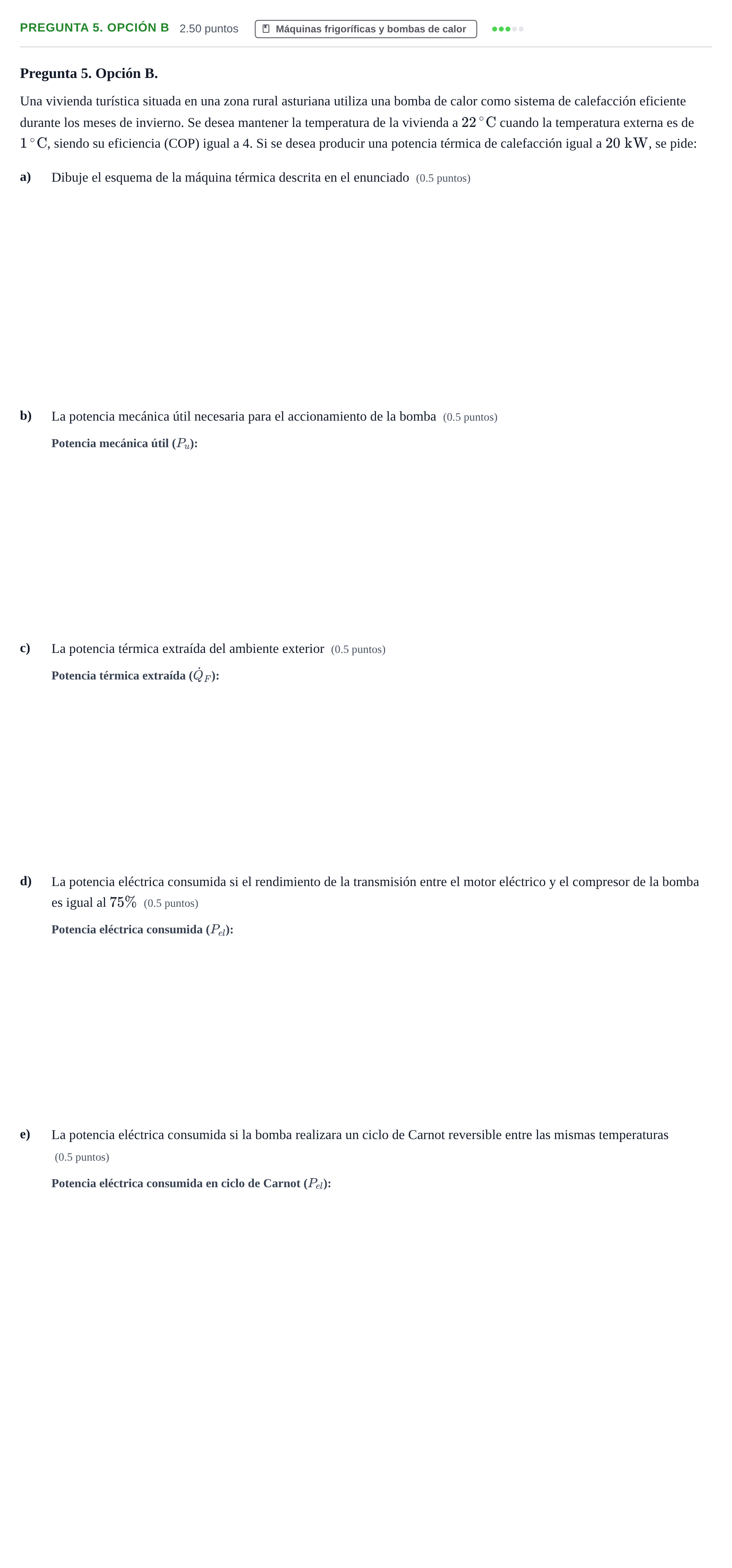 Enunciado: Pregunta 5. Opción B · Tecnología e Ingeniería II PAU Asturias Extraordinaria 2026