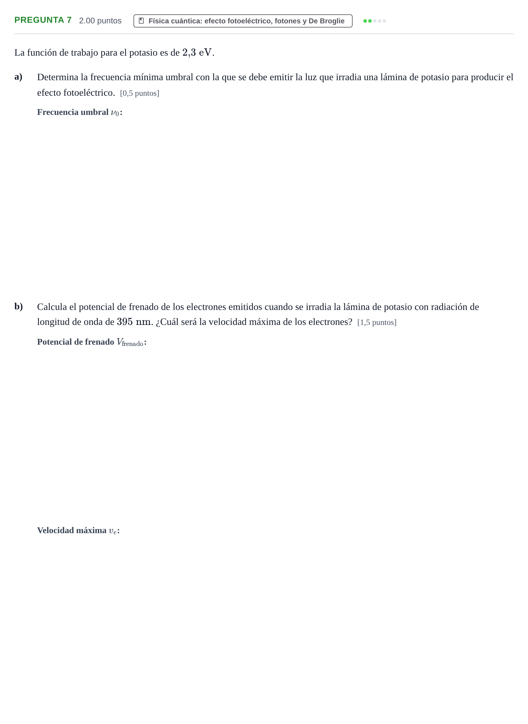 Enunciado: Pregunta 7 · Física PAU Asturias Extraordinaria 2025