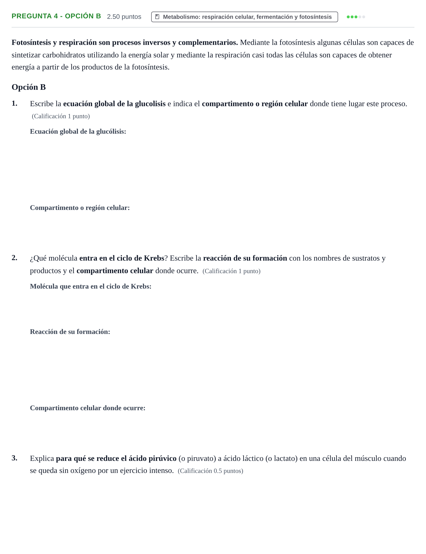 Enunciado: Pregunta 4 - Opción B · Biología PAU Asturias Ordinaria 2025