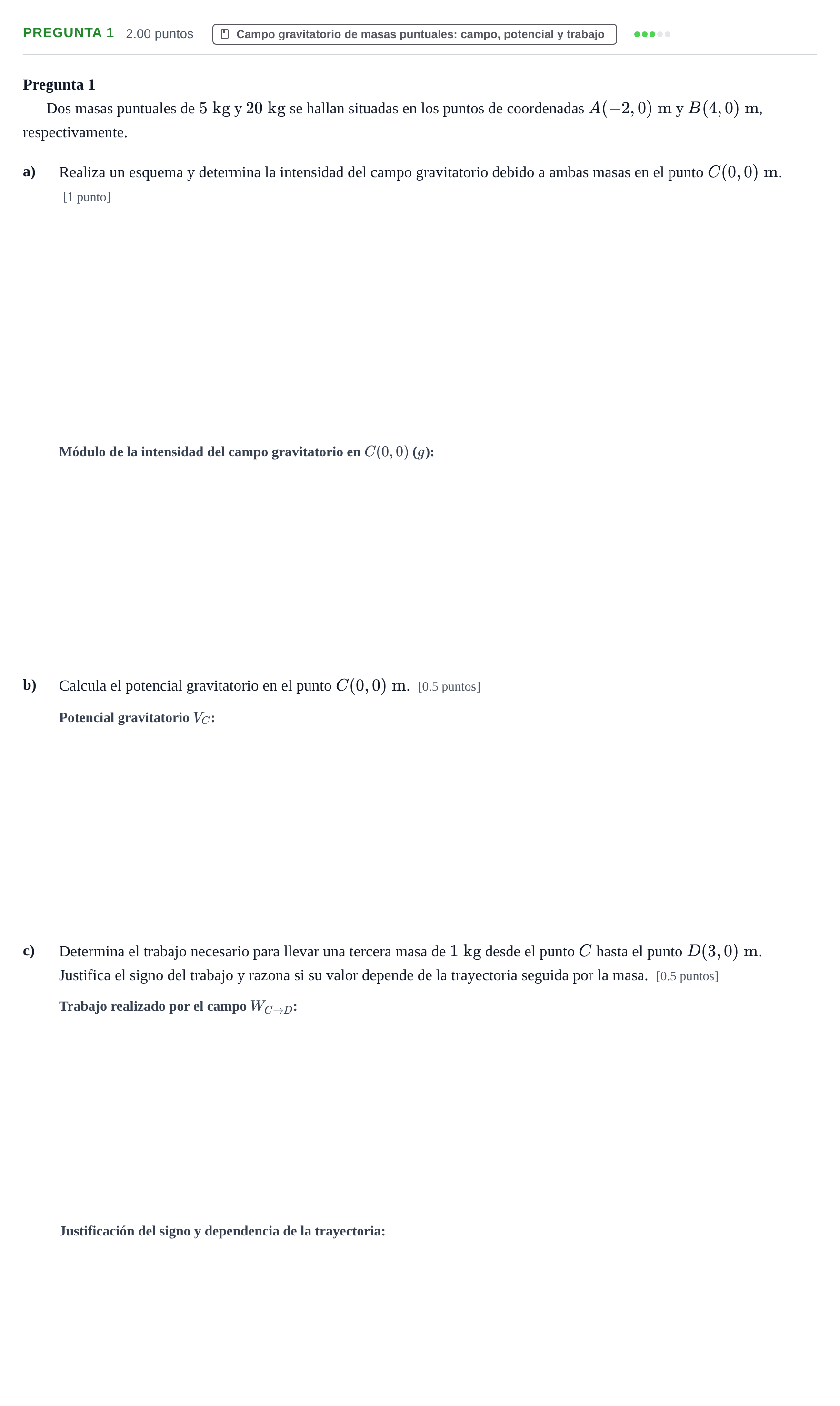 Enunciado: Pregunta 1 · Física PAU Asturias Ordinaria 2025