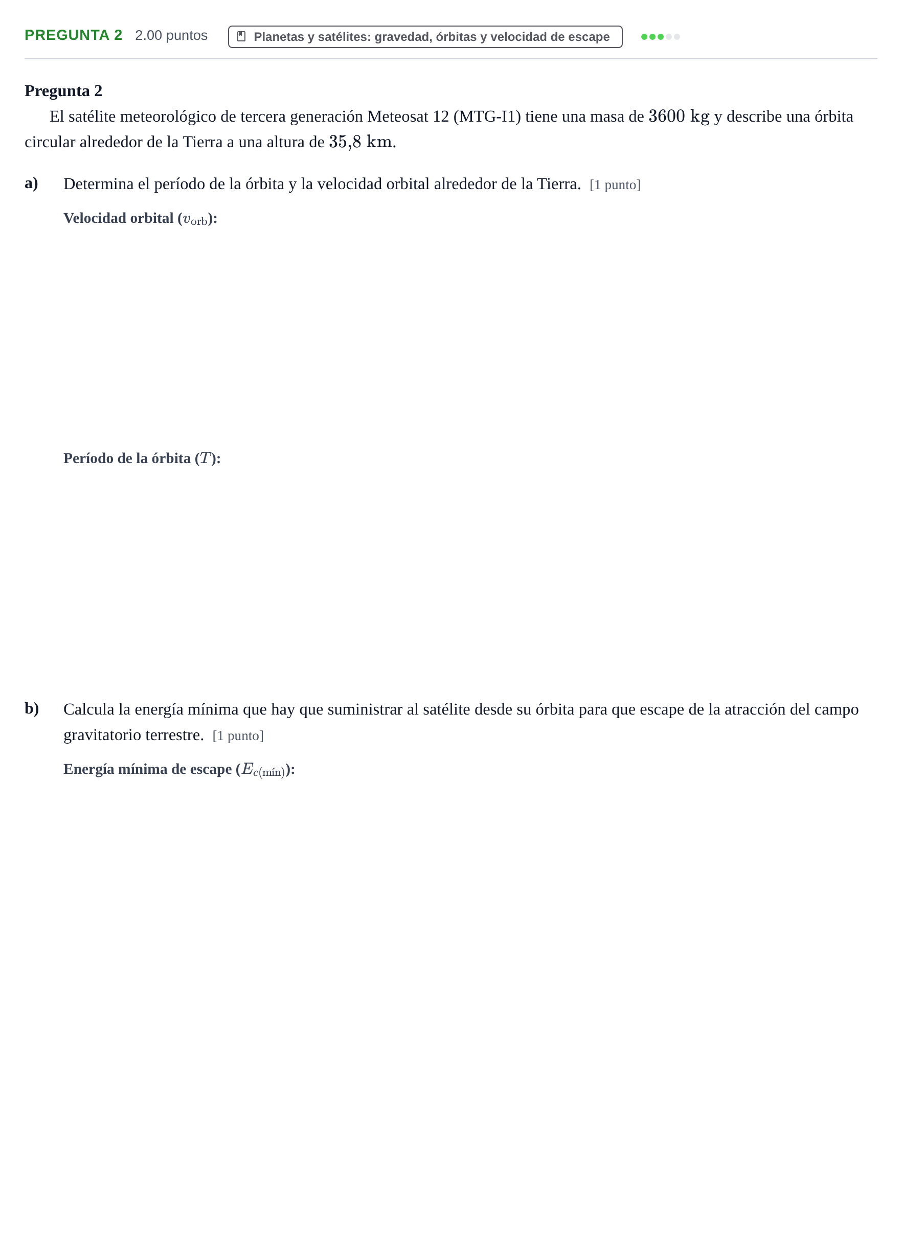 Enunciado: Pregunta 2 · Física PAU Asturias Ordinaria 2025