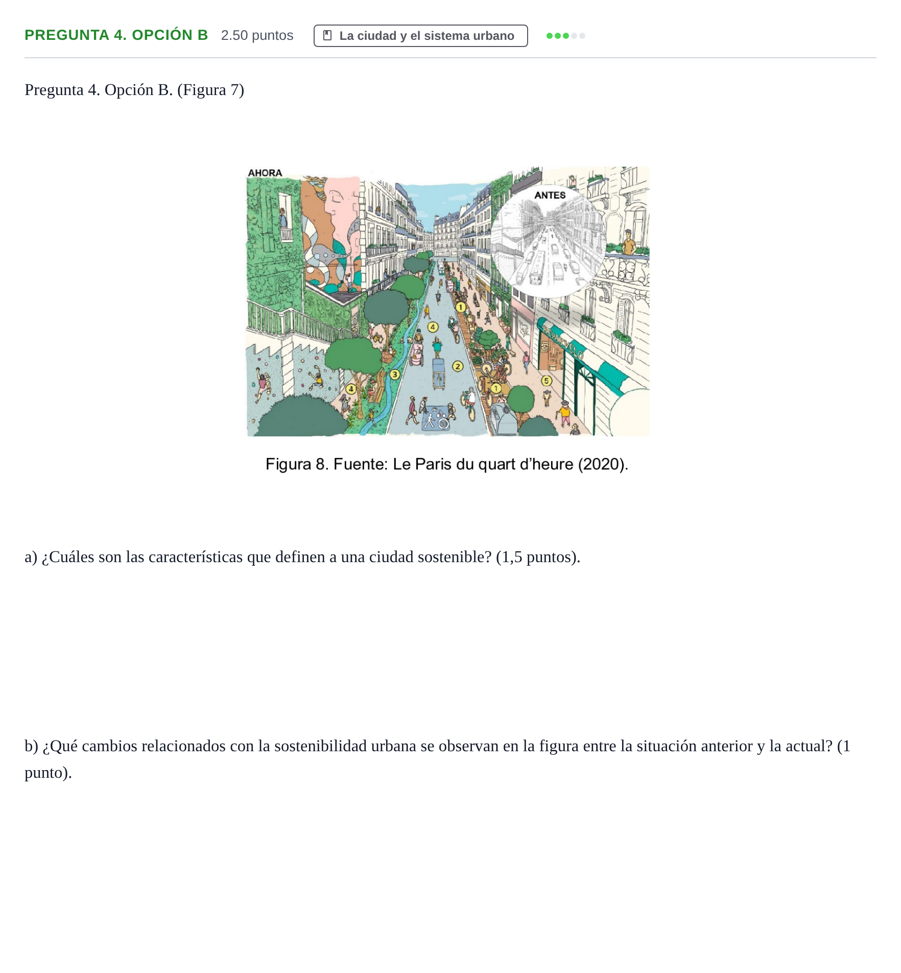 Enunciado: Pregunta 4. Opción B · Geografía PAU Asturias Extraordinaria 2025