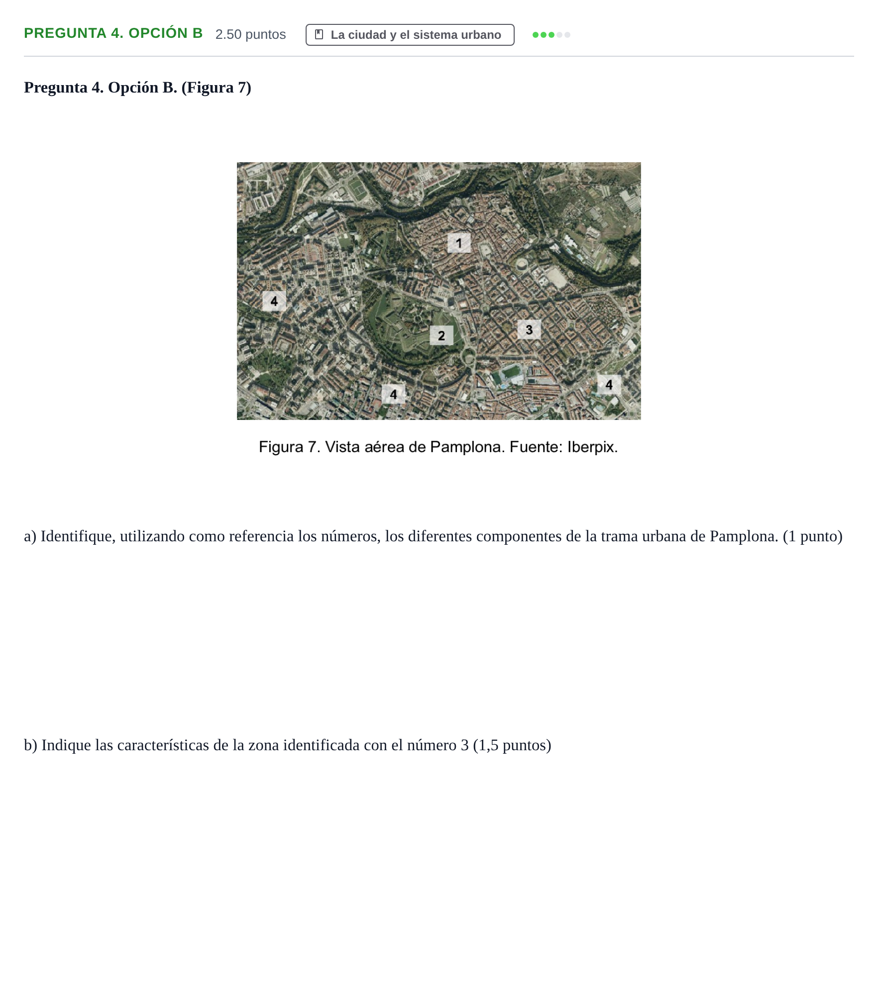Enunciado: Pregunta 4. Opción B · Geografía PAU Asturias Ordinaria 2025