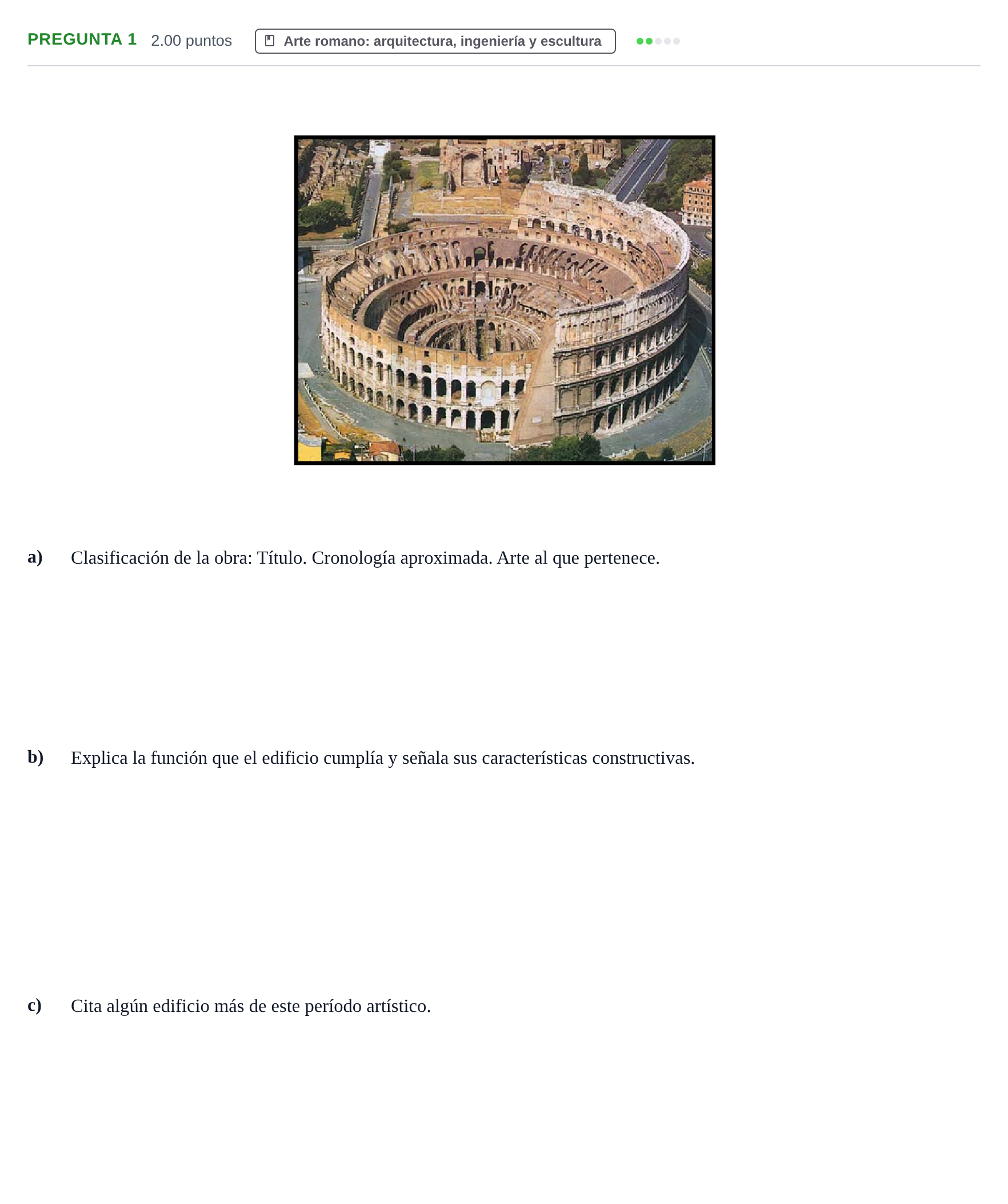 Enunciado: Pregunta 1 · Historia del Arte PAU Asturias Extraordinaria 2025