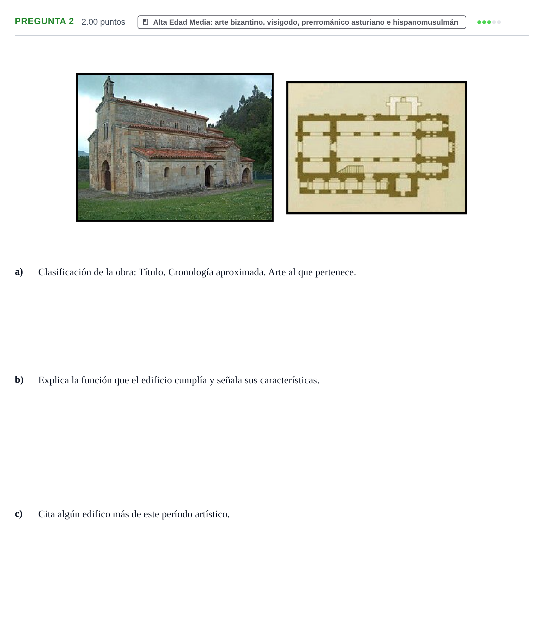 Enunciado: Pregunta 2 · Historia del Arte PAU Asturias Extraordinaria 2025