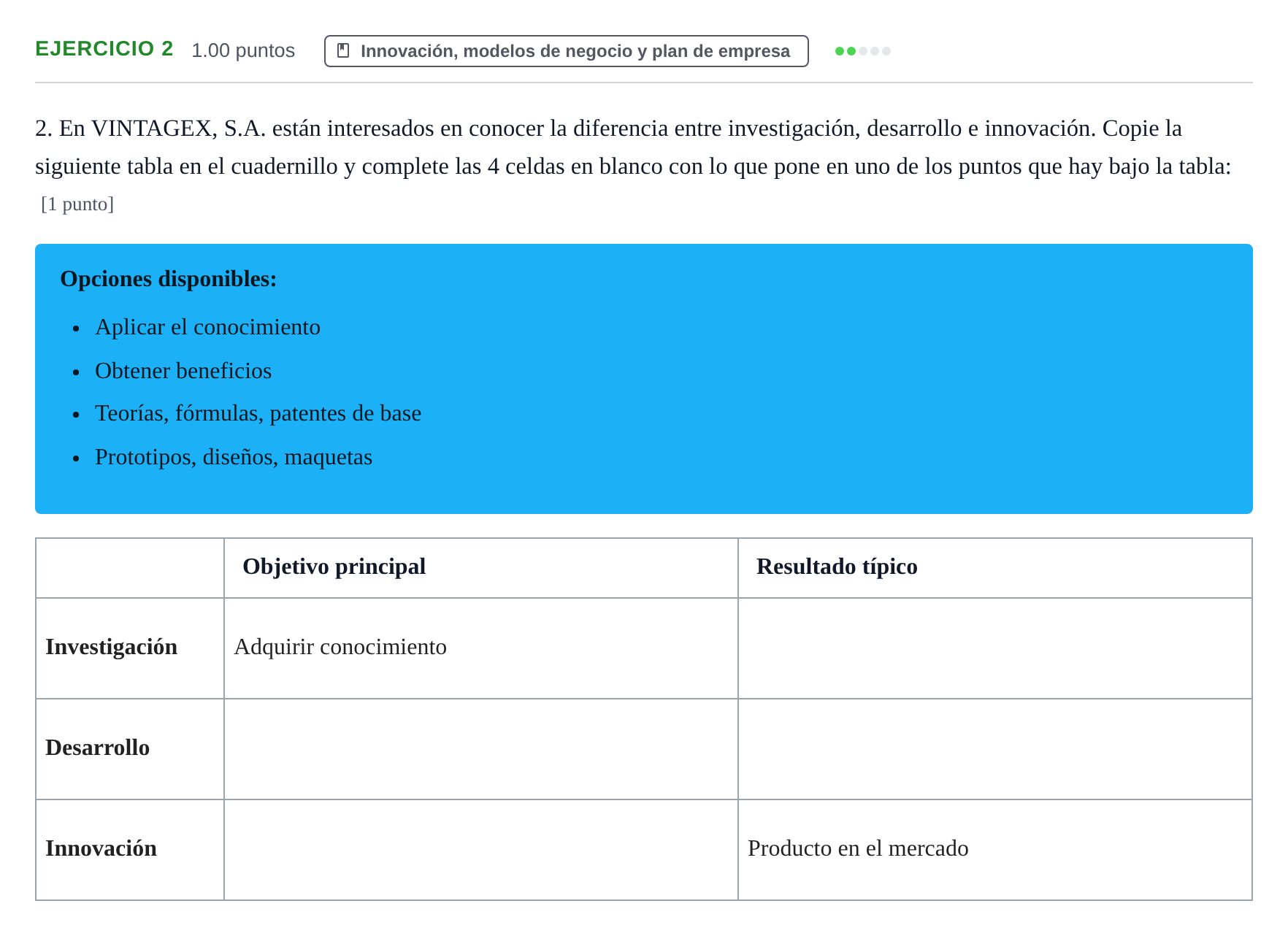 Enunciado: Problema 2 · Empresa y Diseño de Modelos de Negocio PAU Extremadura Ordinaria 2026