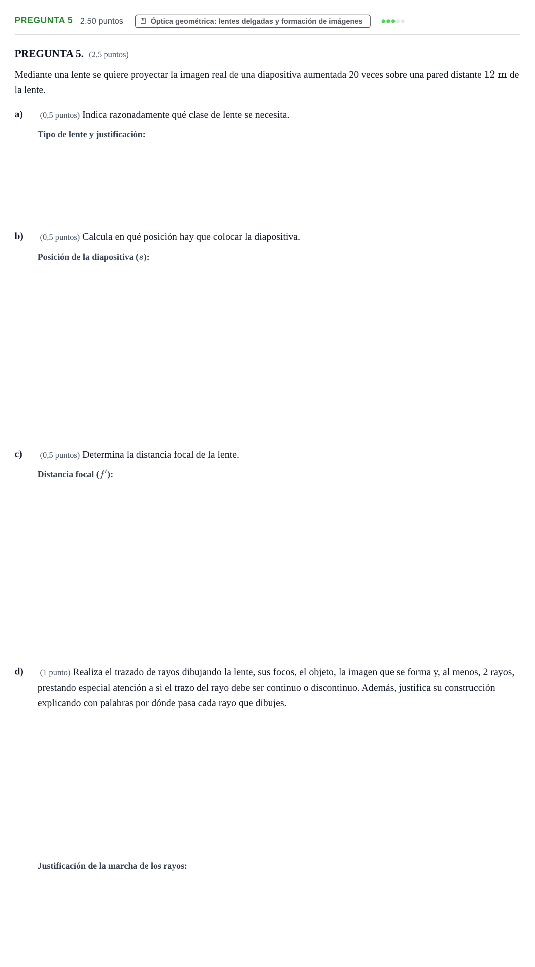 Enunciado: Pregunta 5 · Física PAU Extremadura Ordinaria 2026