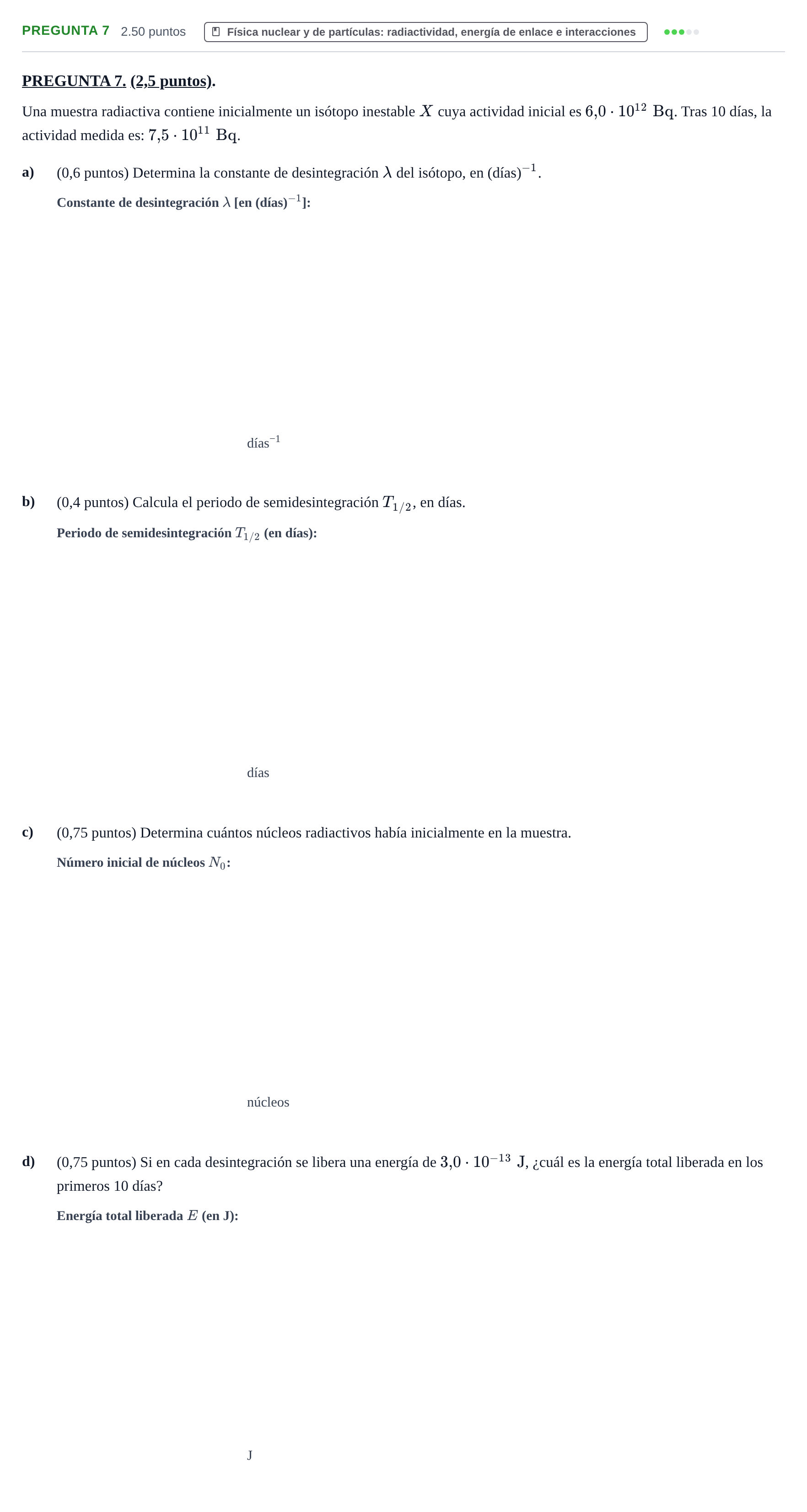 Enunciado: Pregunta 7 · Física PAU Extremadura Ordinaria 2026